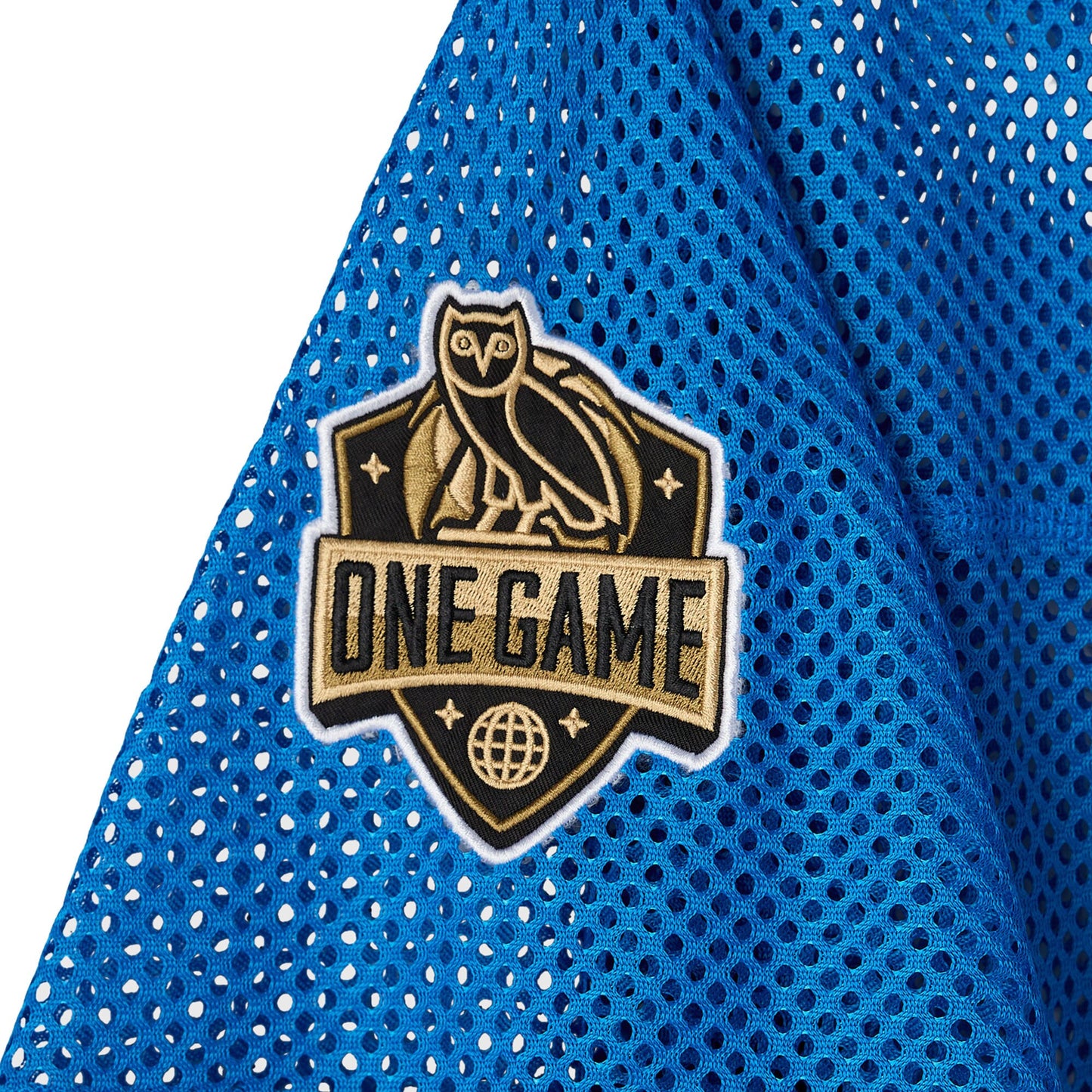 Men's Oklahoma City Thunder  OVO x NBA Blue Mesh Football Fashion Jersey