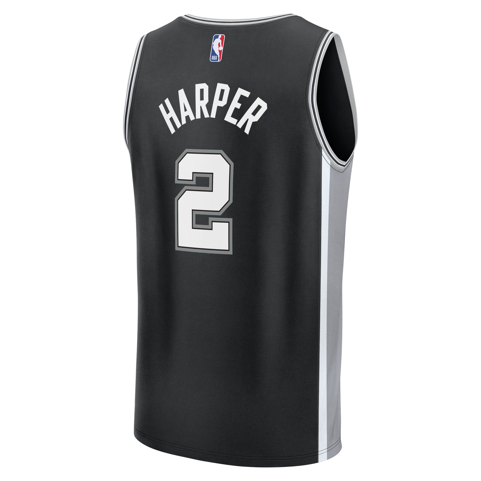 Men's San Antonio Spurs Dylan Harper Fanatics Black Fast Break Jersey - Icon Edition