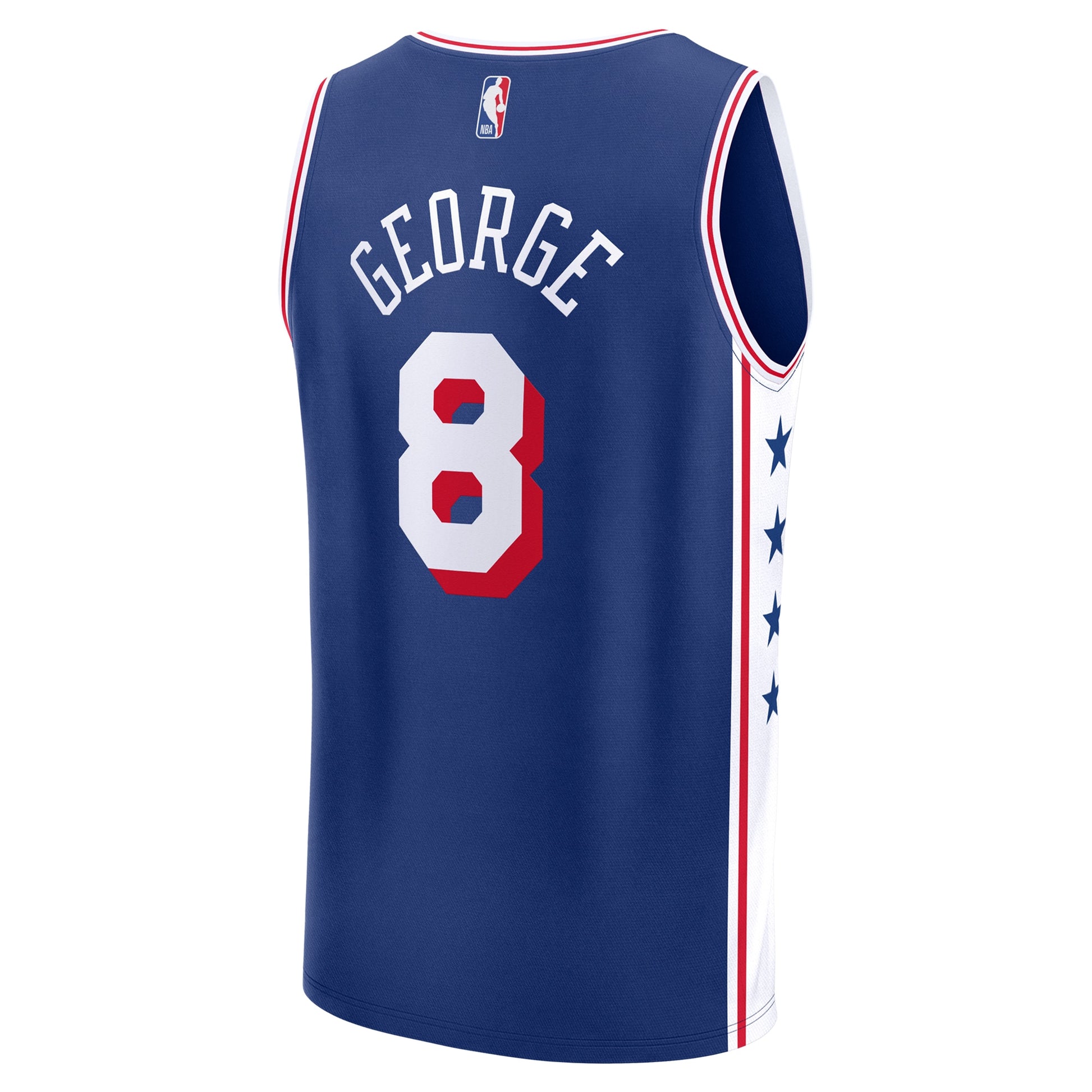Men's Philadelphia 76ers Paul George Fanatics Royal Fast Break Replica Player Jersey - Icon Edition