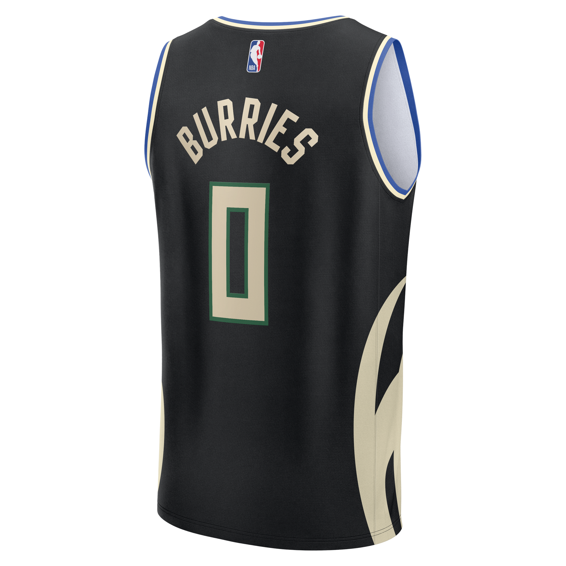 Youth Milwaukee Bucks Brayden Burries Fanatics Black Fast Break Replica Jersey - Statement Edition