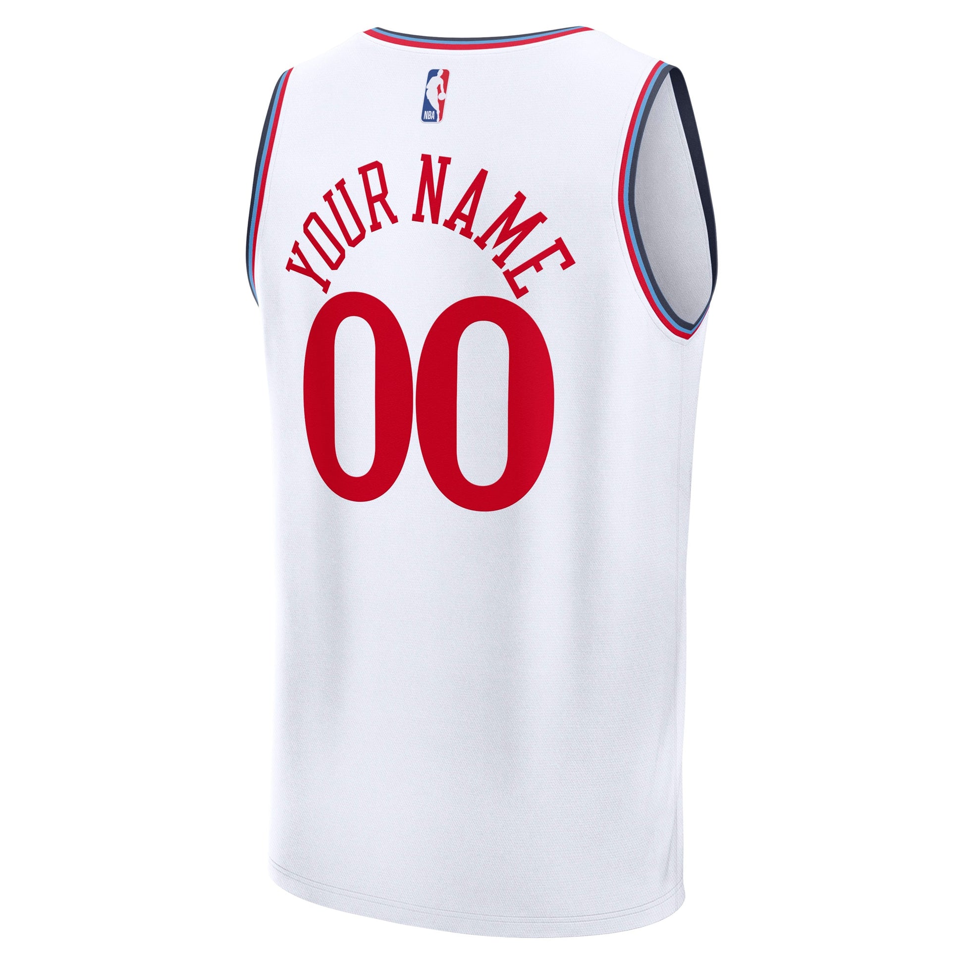 Men's LA Clippers Fanatics White Fast Break Custom Jersey - Association Edition