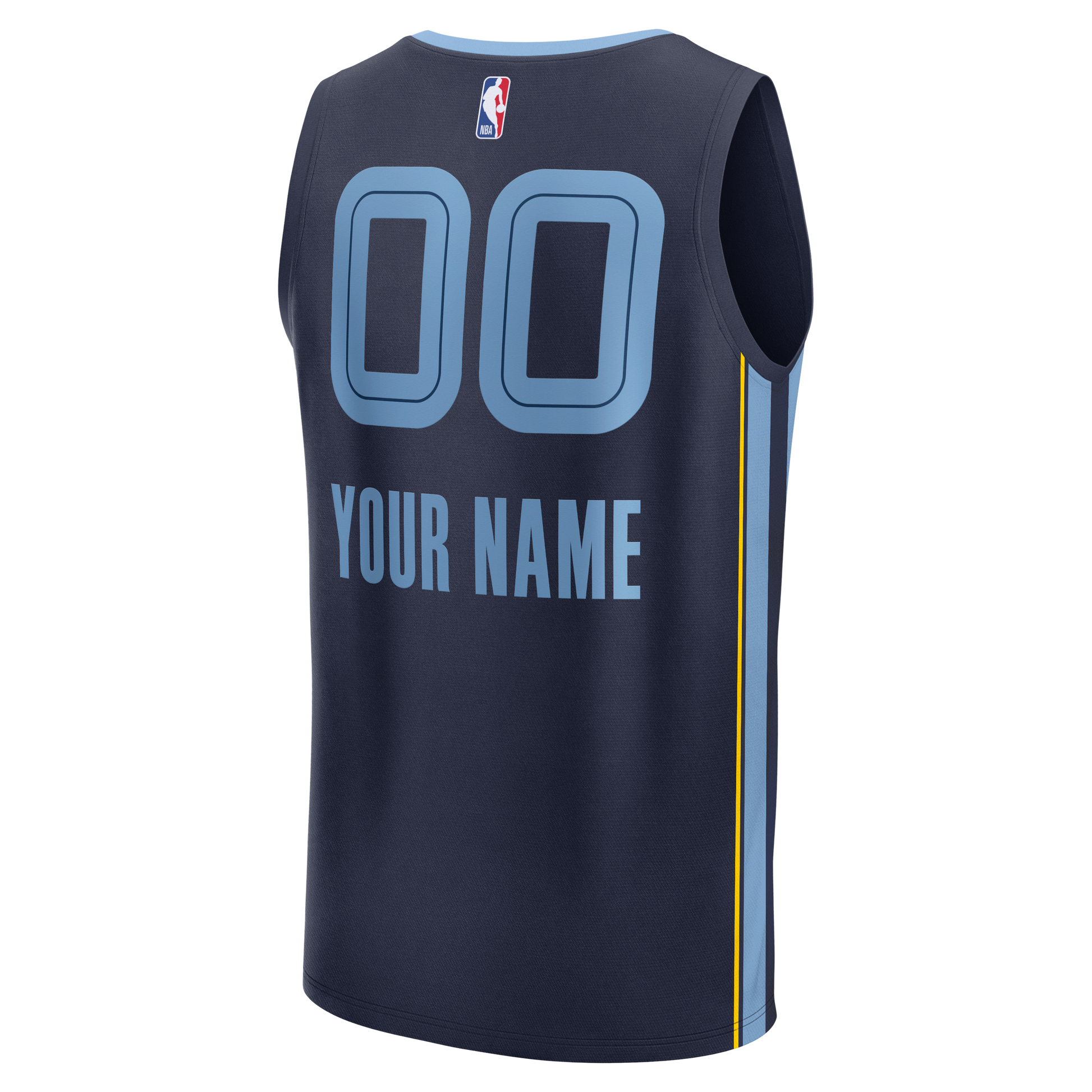 Youth Memphis Grizzlies Fanatics Navy Fast Break Custom Jersey - Icon Edition