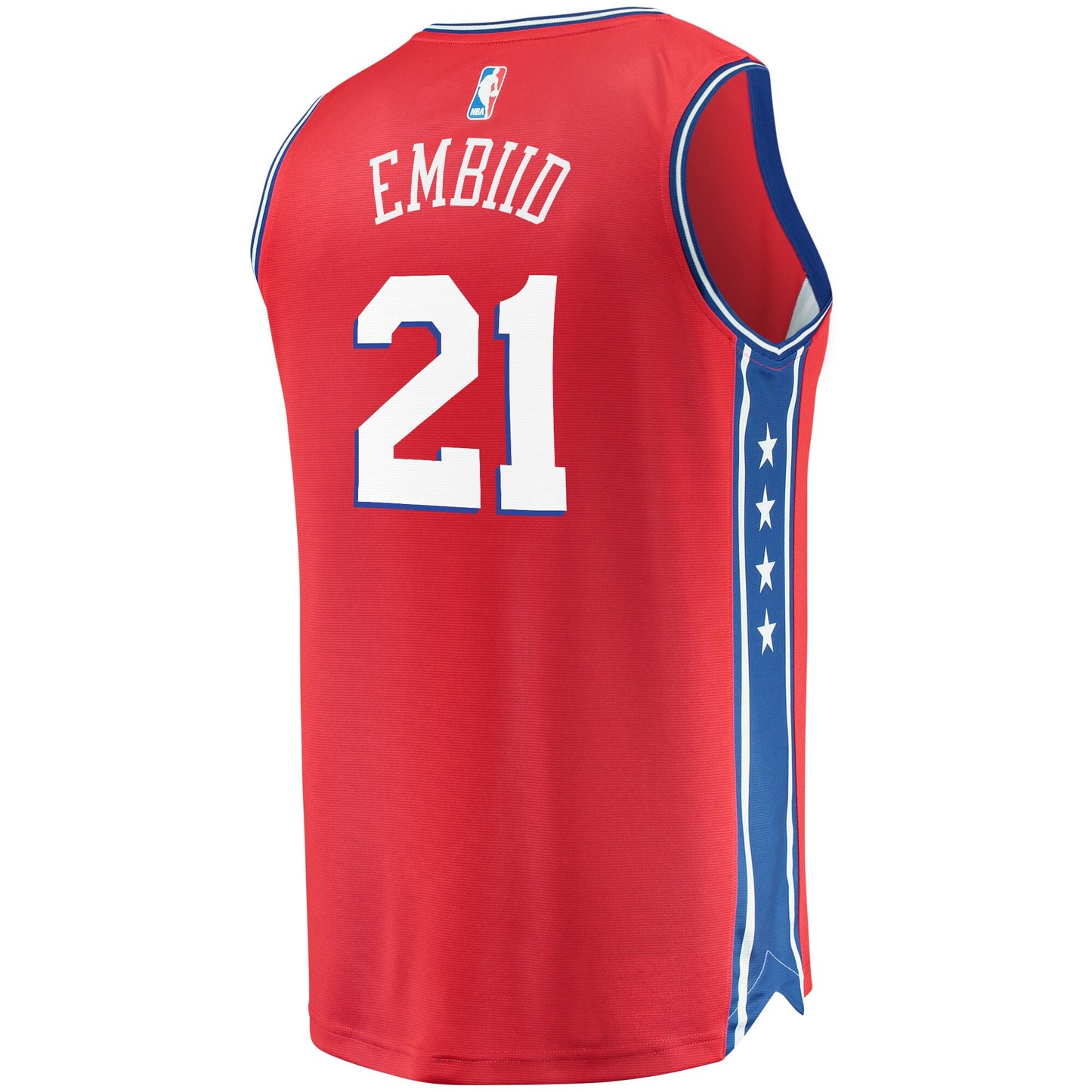 Youth Philadelphia 76ers Joel Embiid Fanatics Red 2019/20 Fast Break Replica Player Team Jersey - Statement Edition