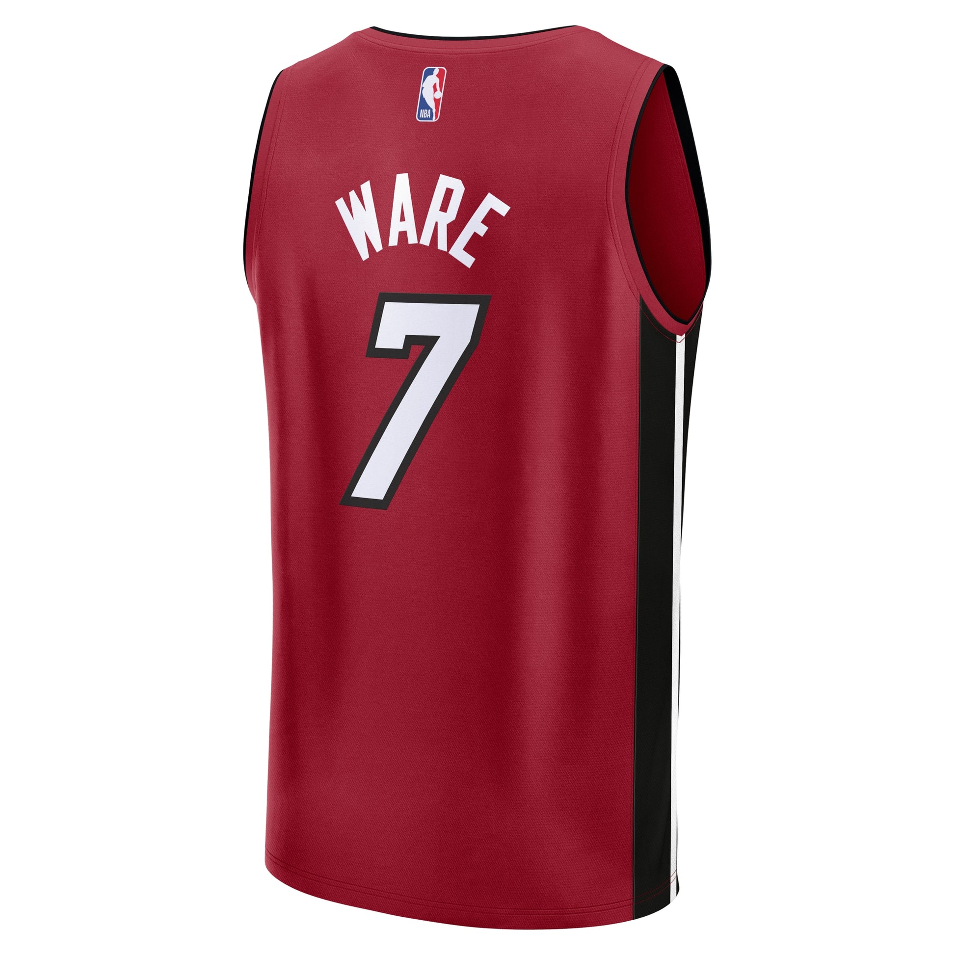 Men's Miami Heat Kel'el Ware Fanatics Red Fast Break Player Jersey - Statement Edition