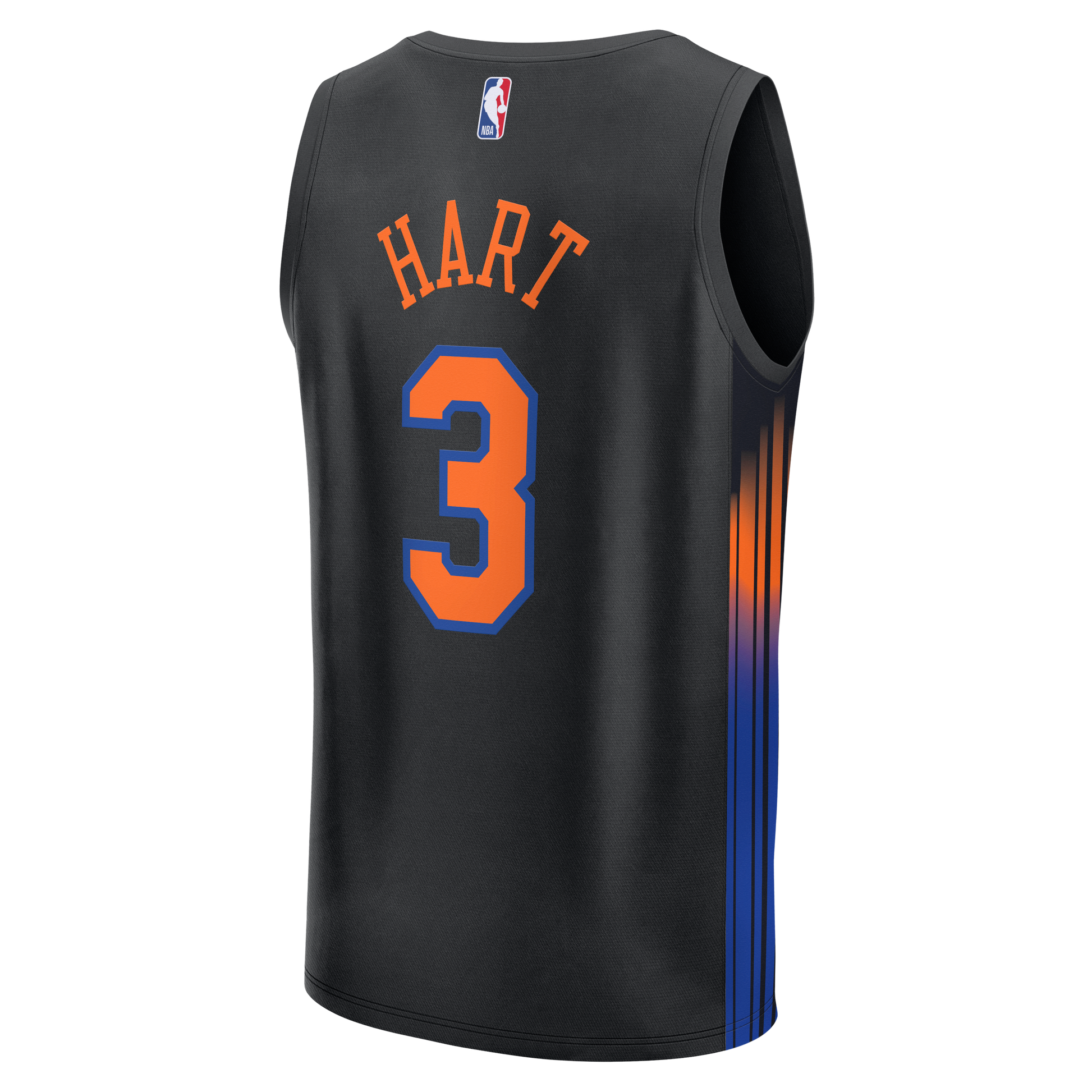 Youth New York Knicks Josh Hart Fanatics Black Fast Break Jersey - Statement Edition