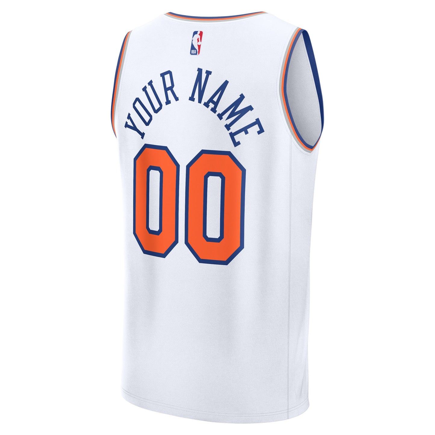 Men's New York Knicks Fanatics White Fast Break Custom Jersey - Association Edition