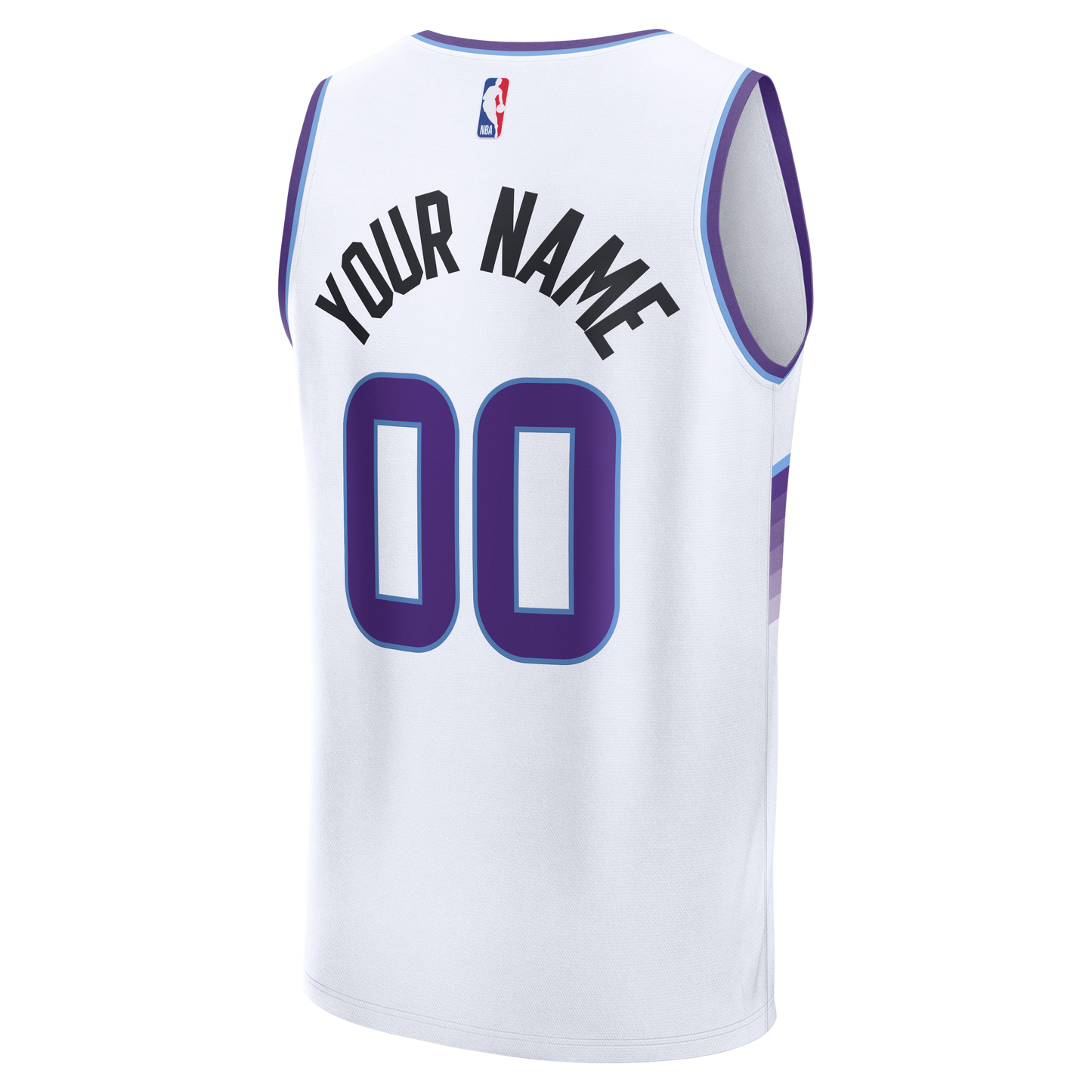 Men's Utah Jazz Fanatics White Fast Break Replica Custom Jersey - Association Edition