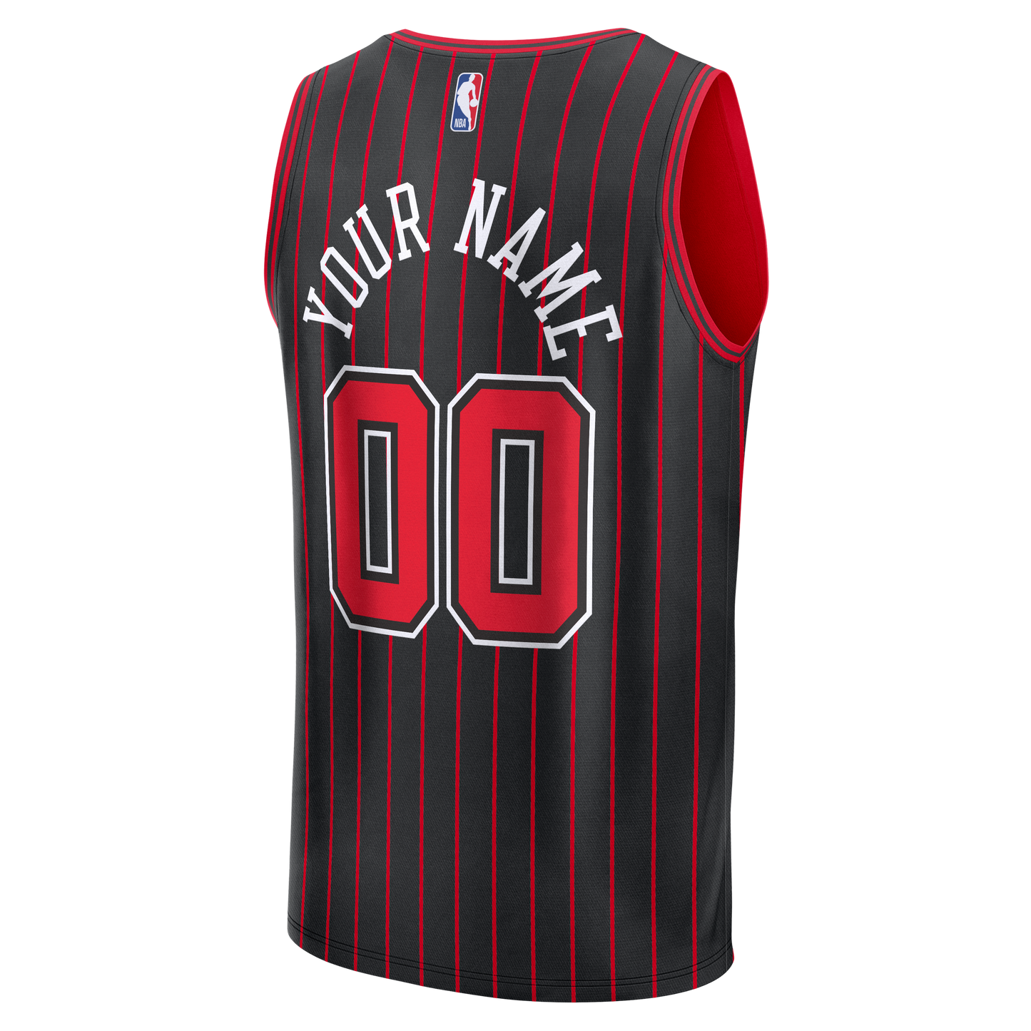 Men's Chicago Bulls  Fanatics Black Fast Break Custom Jersey - Icon Edition