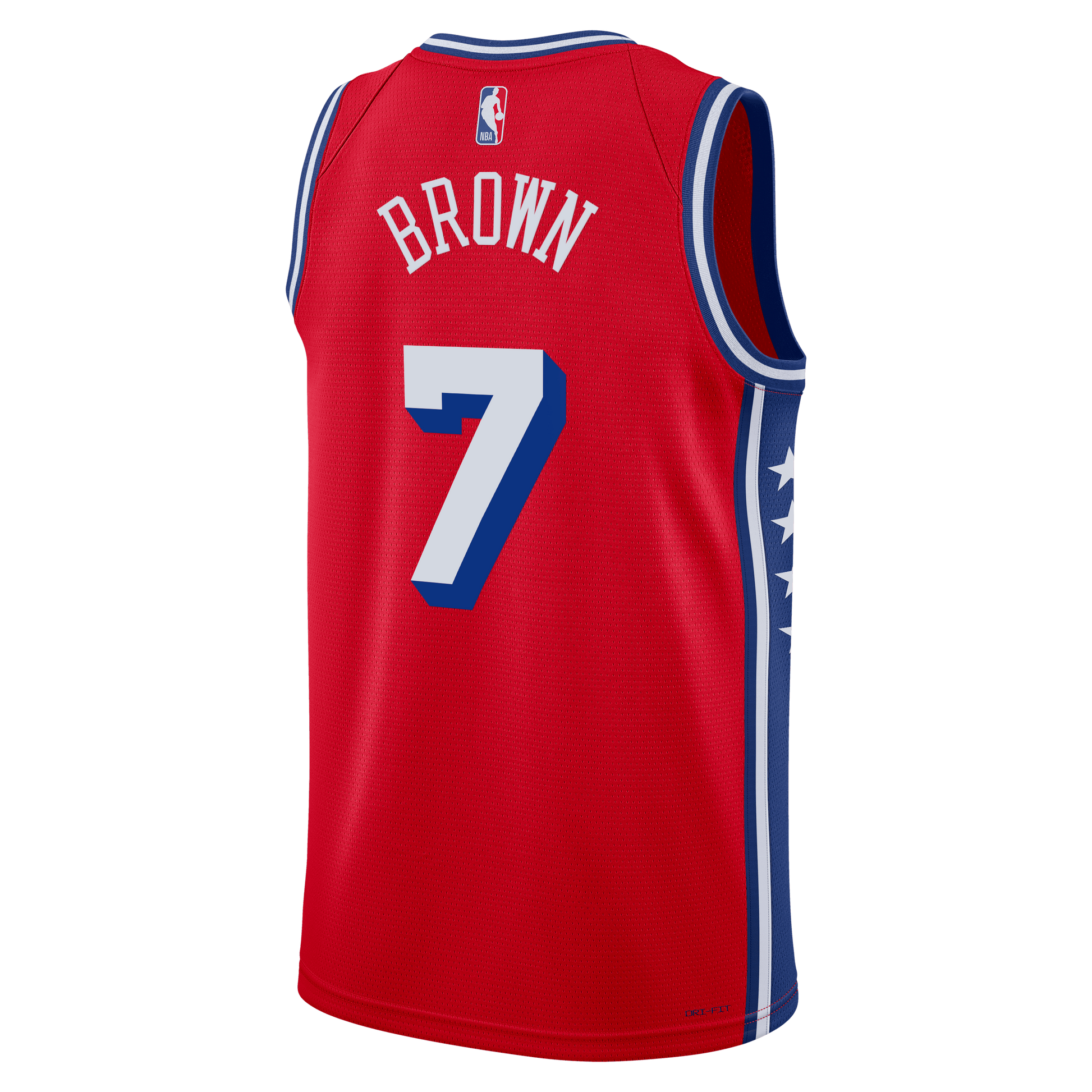Unisex Philadelphia 76ers Jaylen Brown Jordan Brand Red Swingman Jersey - Statement Edition