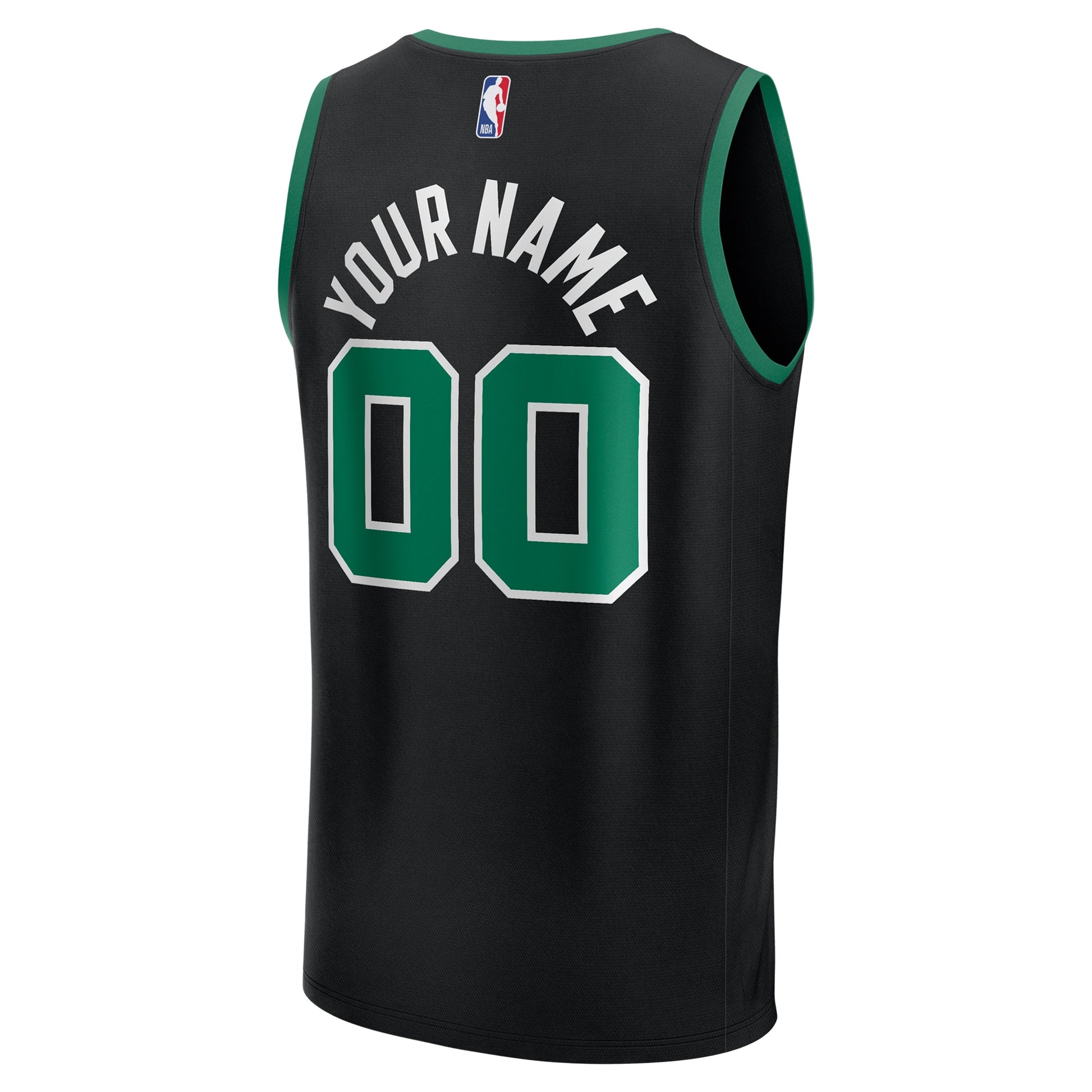 Men's Boston Celtics Fanatics Black Fast Break Custom Jersey - Statement Edition