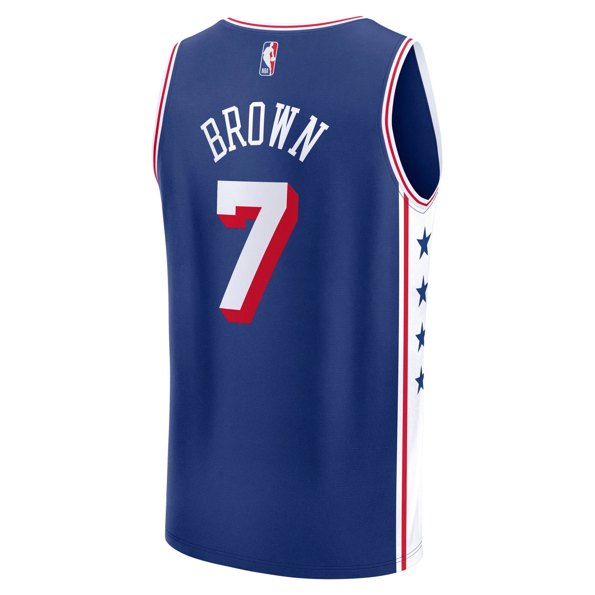Youth Philadelphia 76ers Jaylen Brown Fanatics Royal Fast Break Replica Jersey - Icon Edition