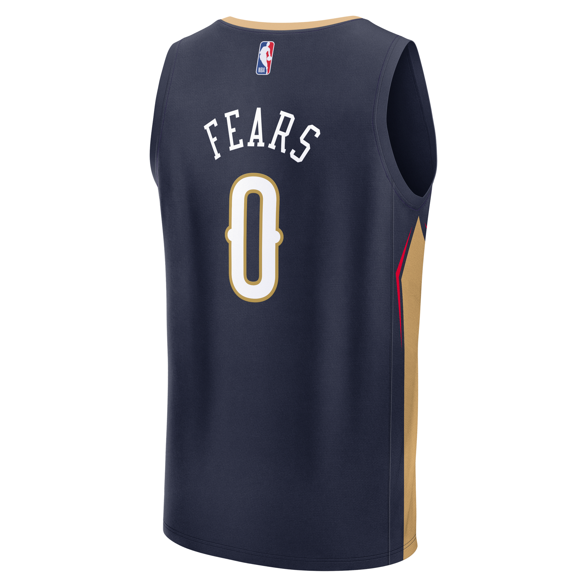 Men's New Orleans Pelicans Jeremiah Fears Fanatics Navy Fast Break Replica Jersey - Icon Edition