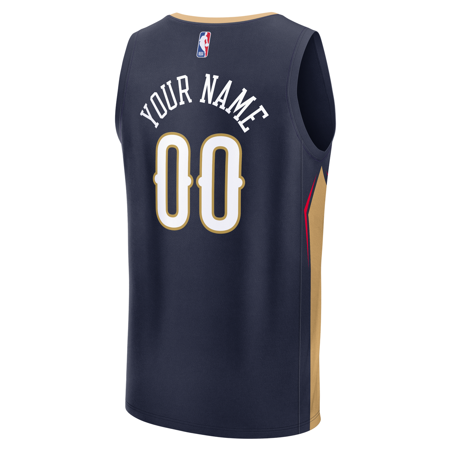 Men's New Orleans Pelicans  Fanatics Navy Fast Break Custom Jersey - Icon Edition