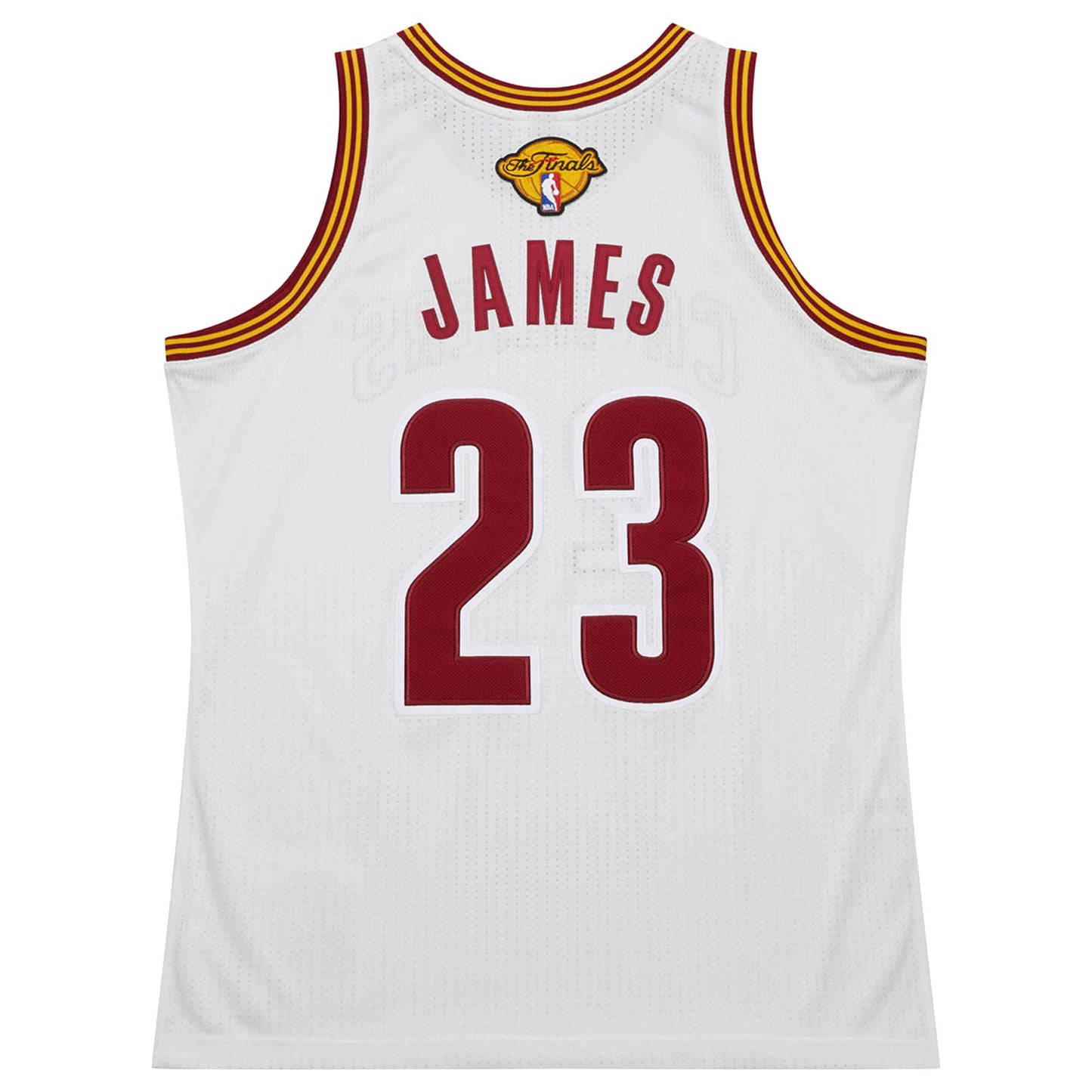Men's Cleveland Cavaliers LeBron James Mitchell & Ness White 2015/16 Hardwood Classics Authentic Jersey