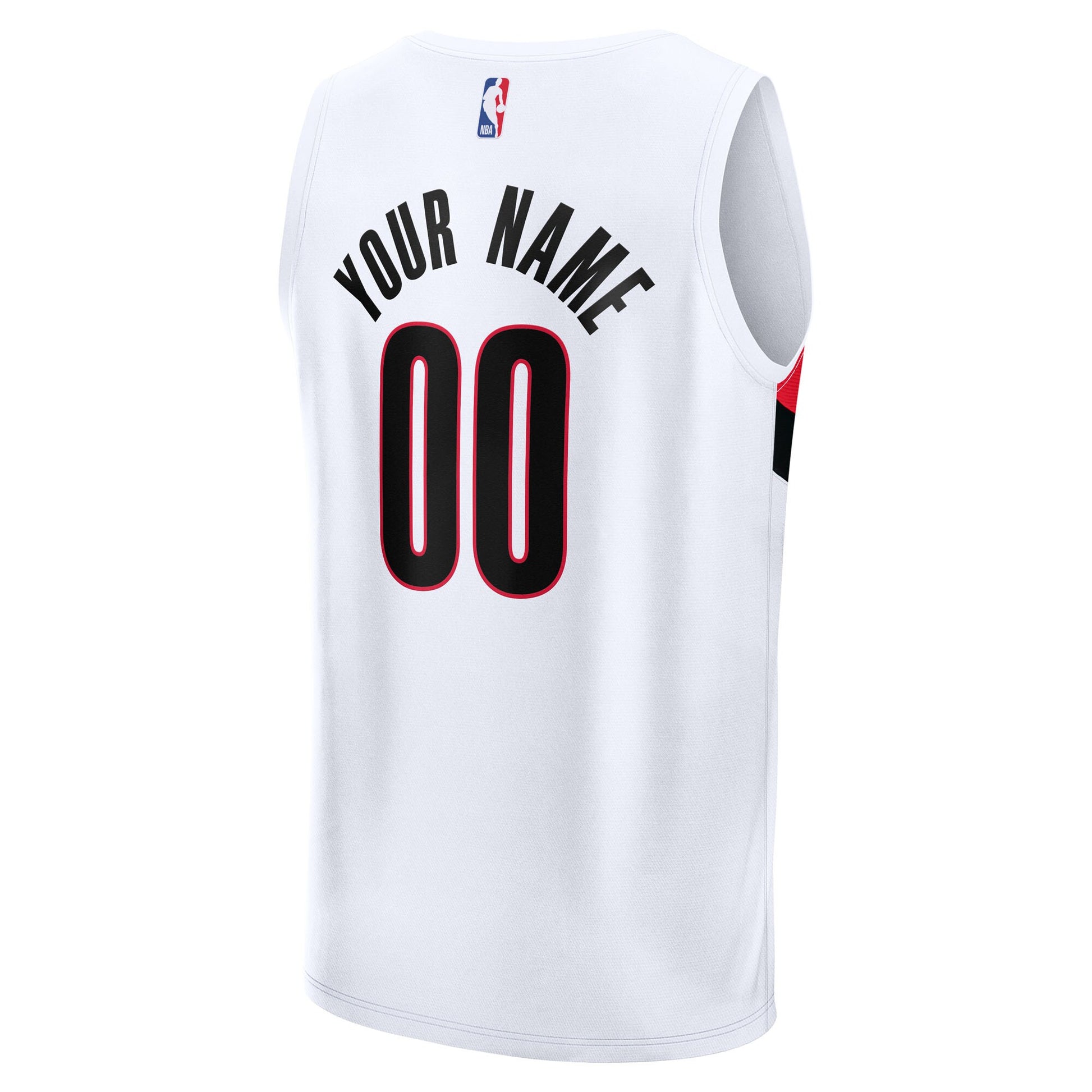 Men's Portland Trail Blazers Fanatics White Fast Break Replica Custom Jersey - Association Edition