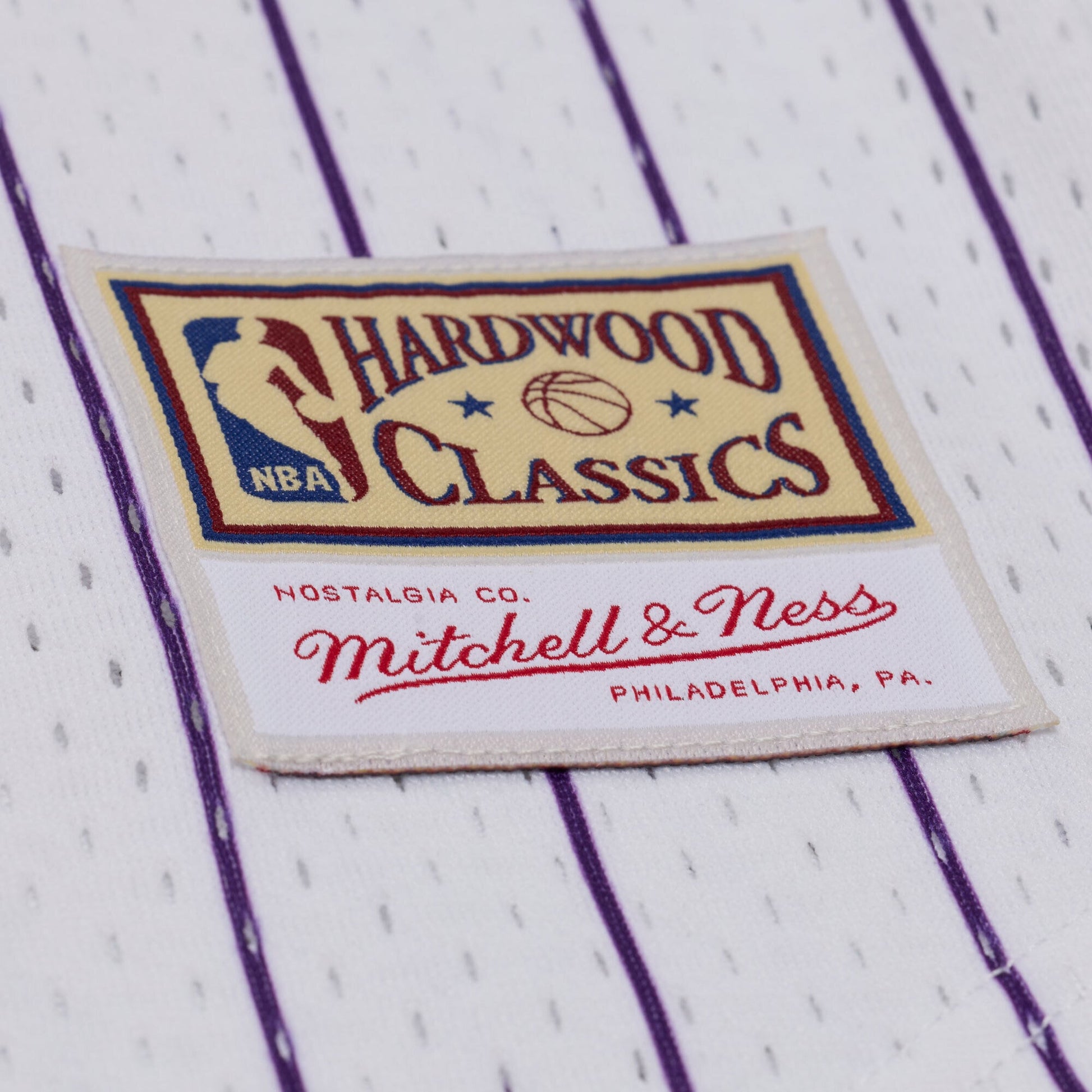 Men's Los Angeles Lakers Mitchell & Ness White Head Coach Pinstripe Mesh Full-Button Baseball Jersey