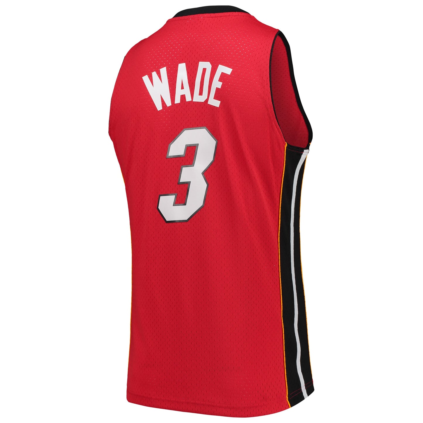 Men's Miami Heat Dwyane Wade Mitchell & Ness Red Hardwood Classics Swingman Jersey
