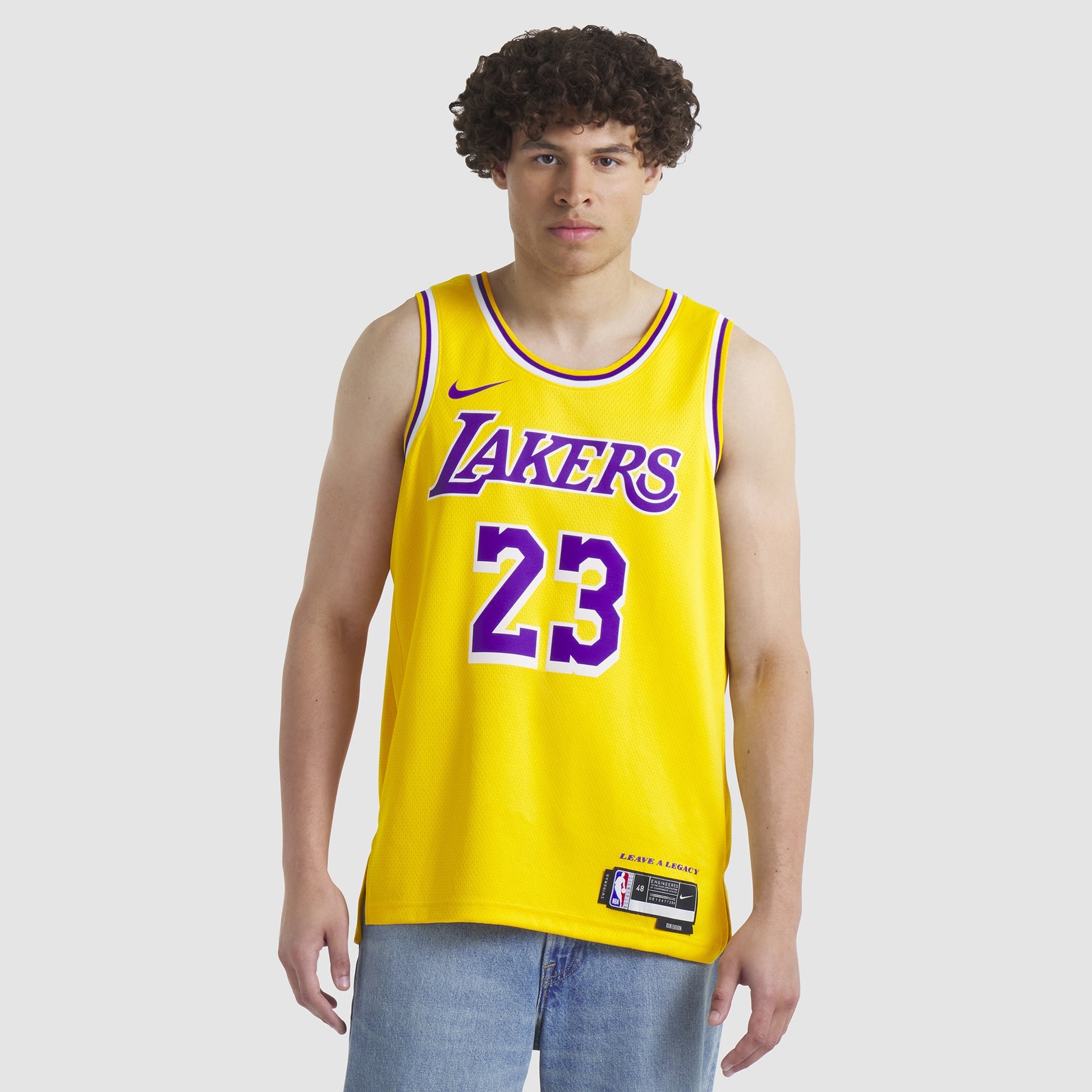 Unisex Los Angeles Lakers LeBron James Nike Gold Swingman Jersey - Icon Edition
