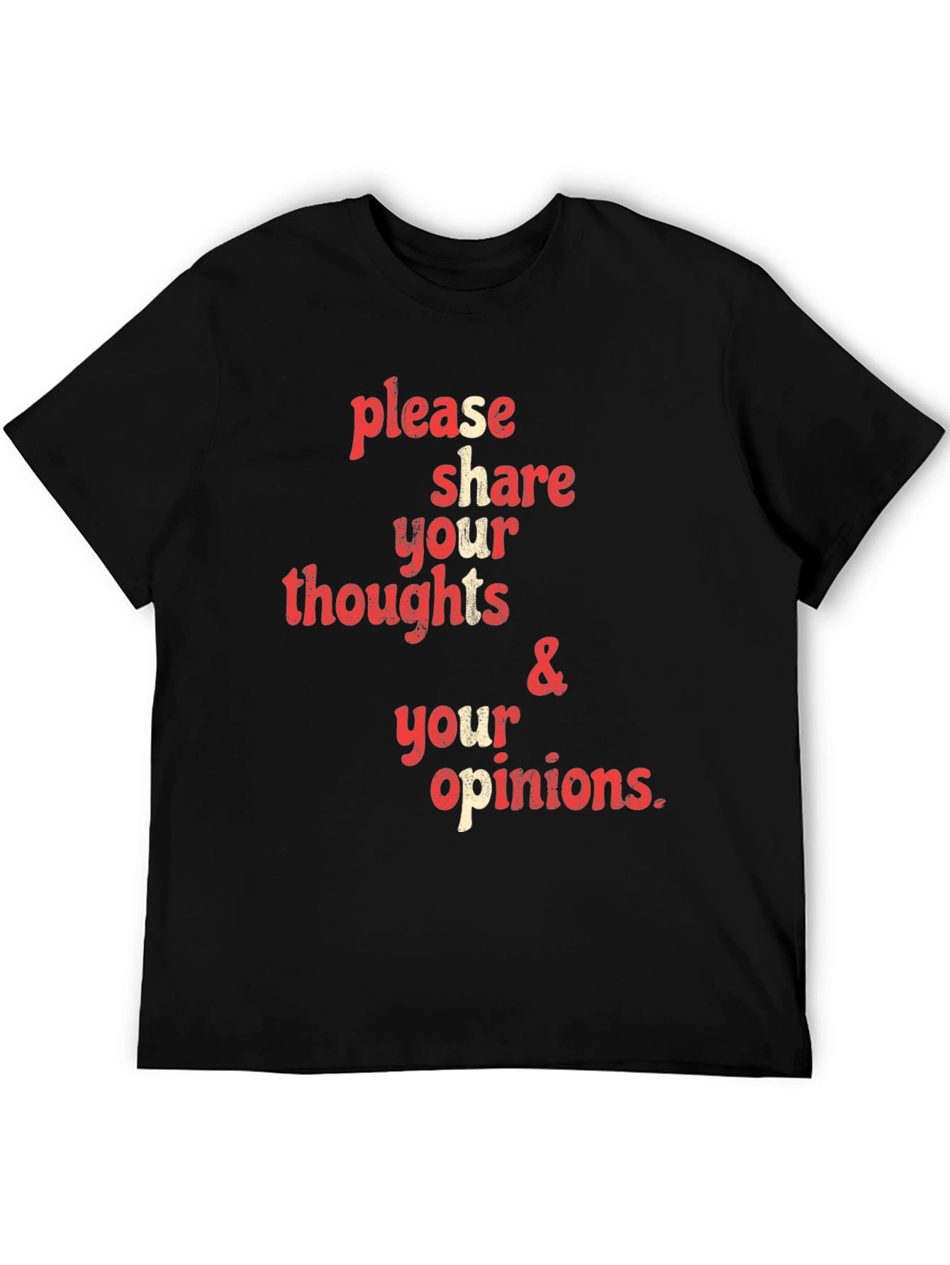 Share Your Thoughts Graphic Tee - Black