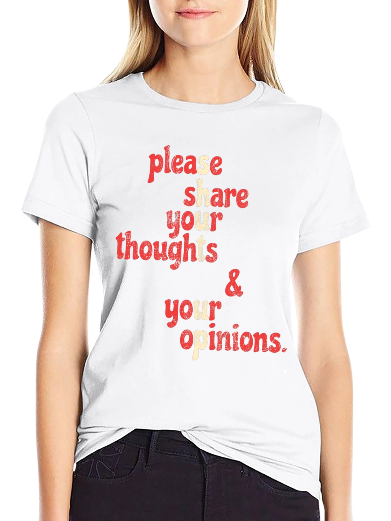 Share Your Thoughts Graphic Tee - Black