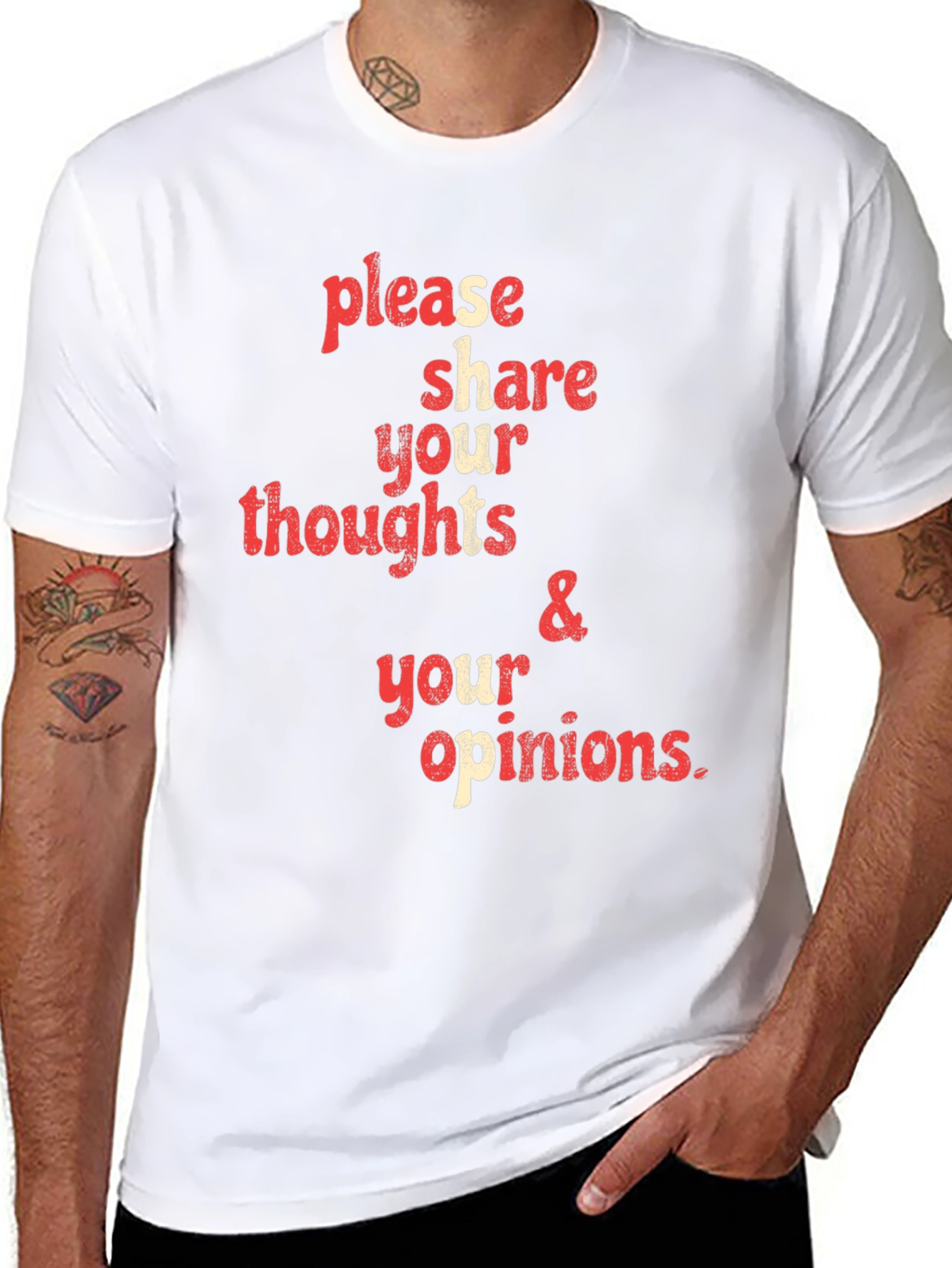 Share Your Thoughts Graphic Tee - Black