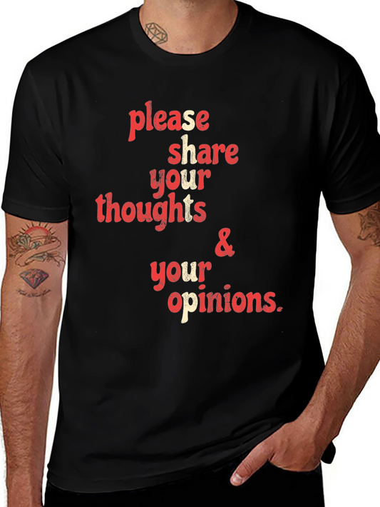 Share Your Thoughts Graphic Tee - Black