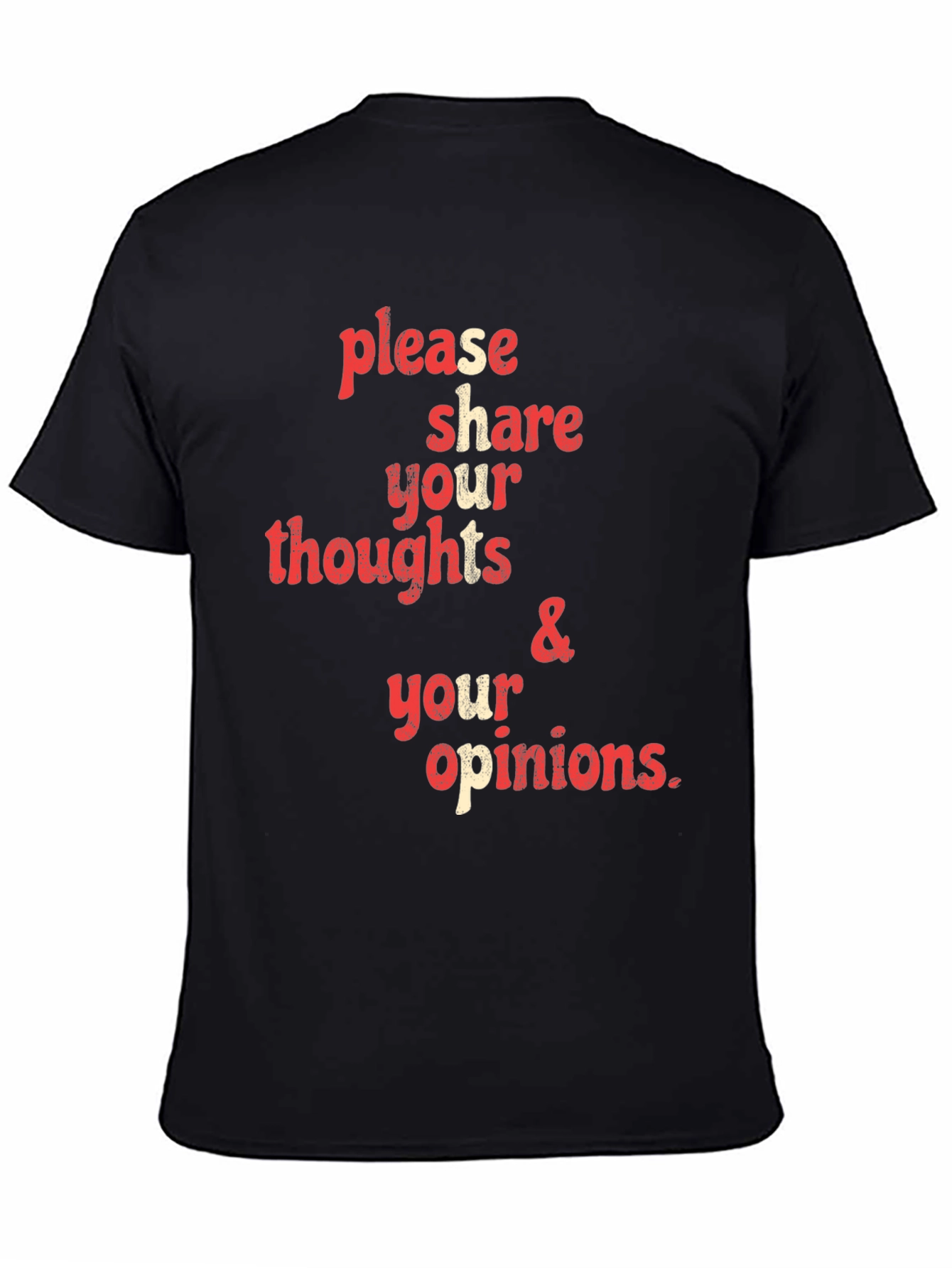 Share Your Thoughts Graphic Tee - Black