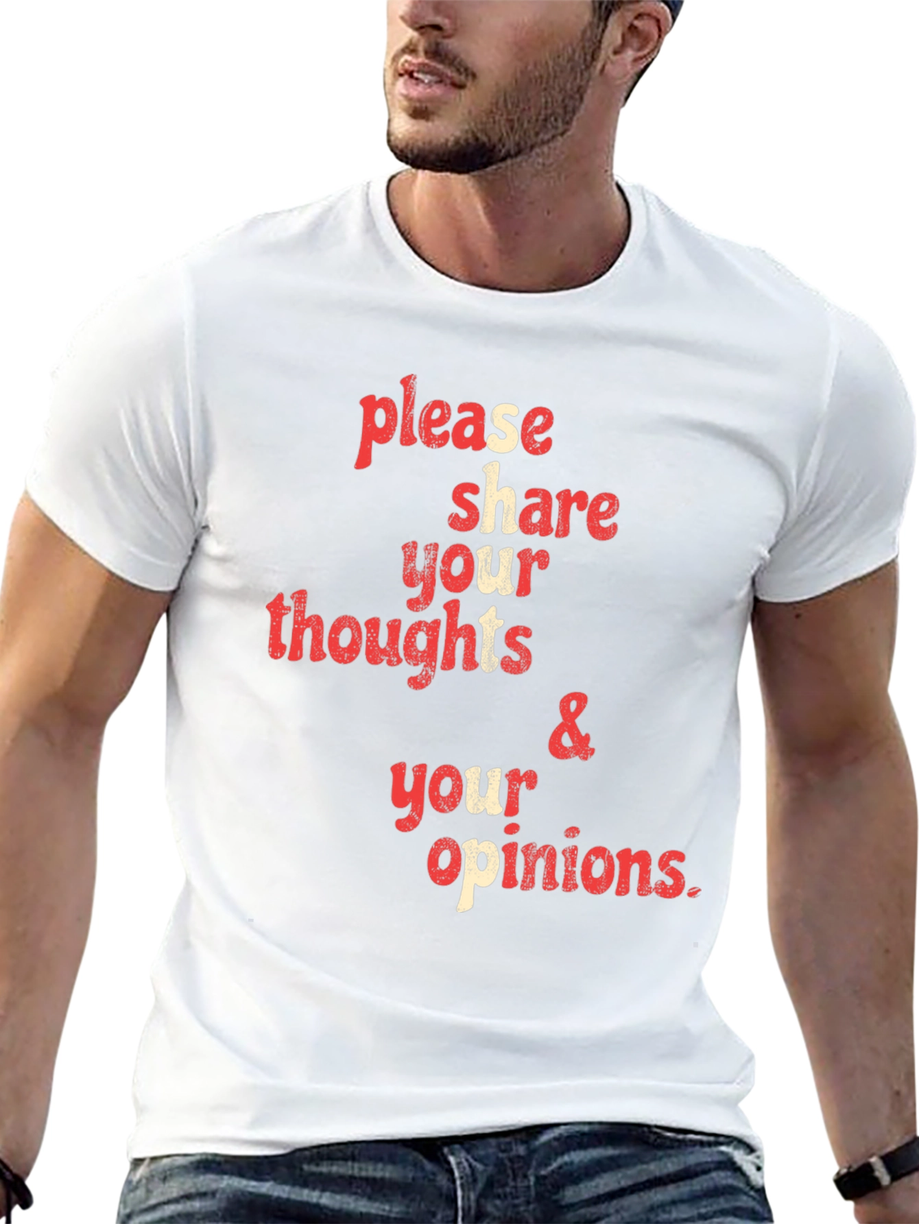 Share Your Thoughts Graphic Tee - Black