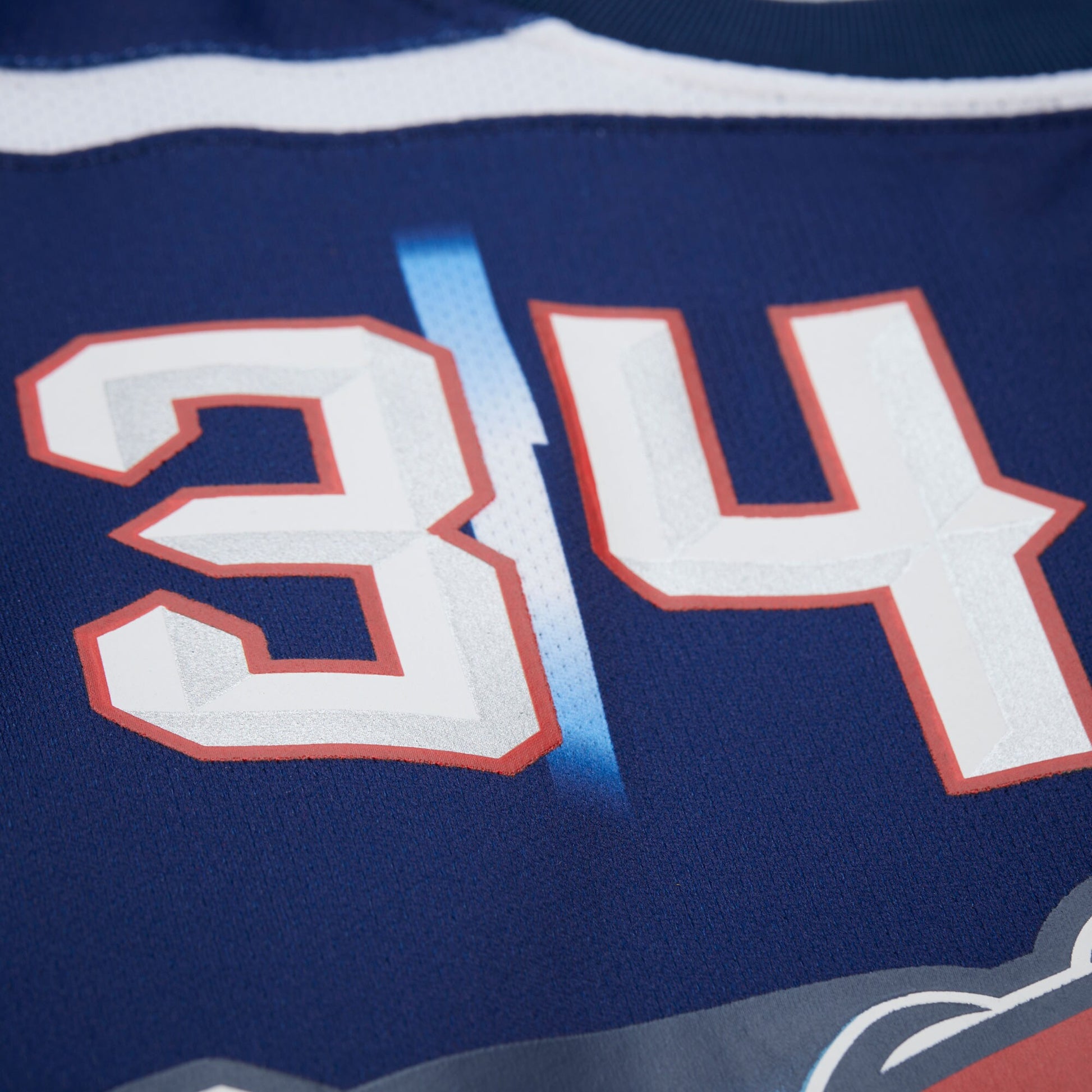 Unisex Houston Rockets Hakeem Olajuwon Mitchell & Ness Navy Maxxed Out Fashion Hockey Jersey