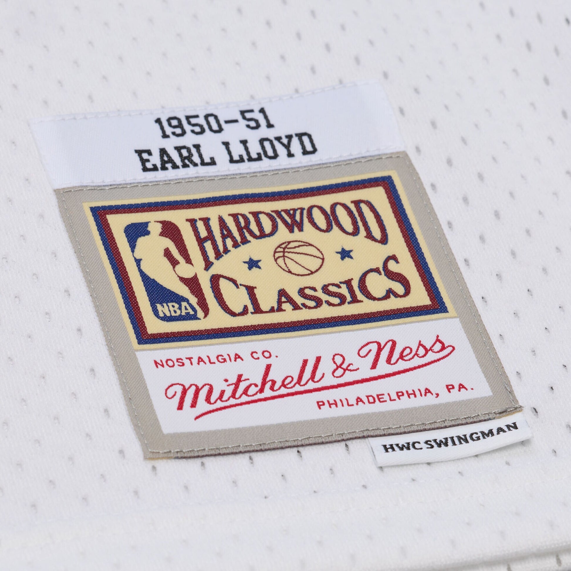 Men's Washington Capitols Earl Lloyd Mitchell & Ness White 1950-51 Pioneers Swingman Jersey