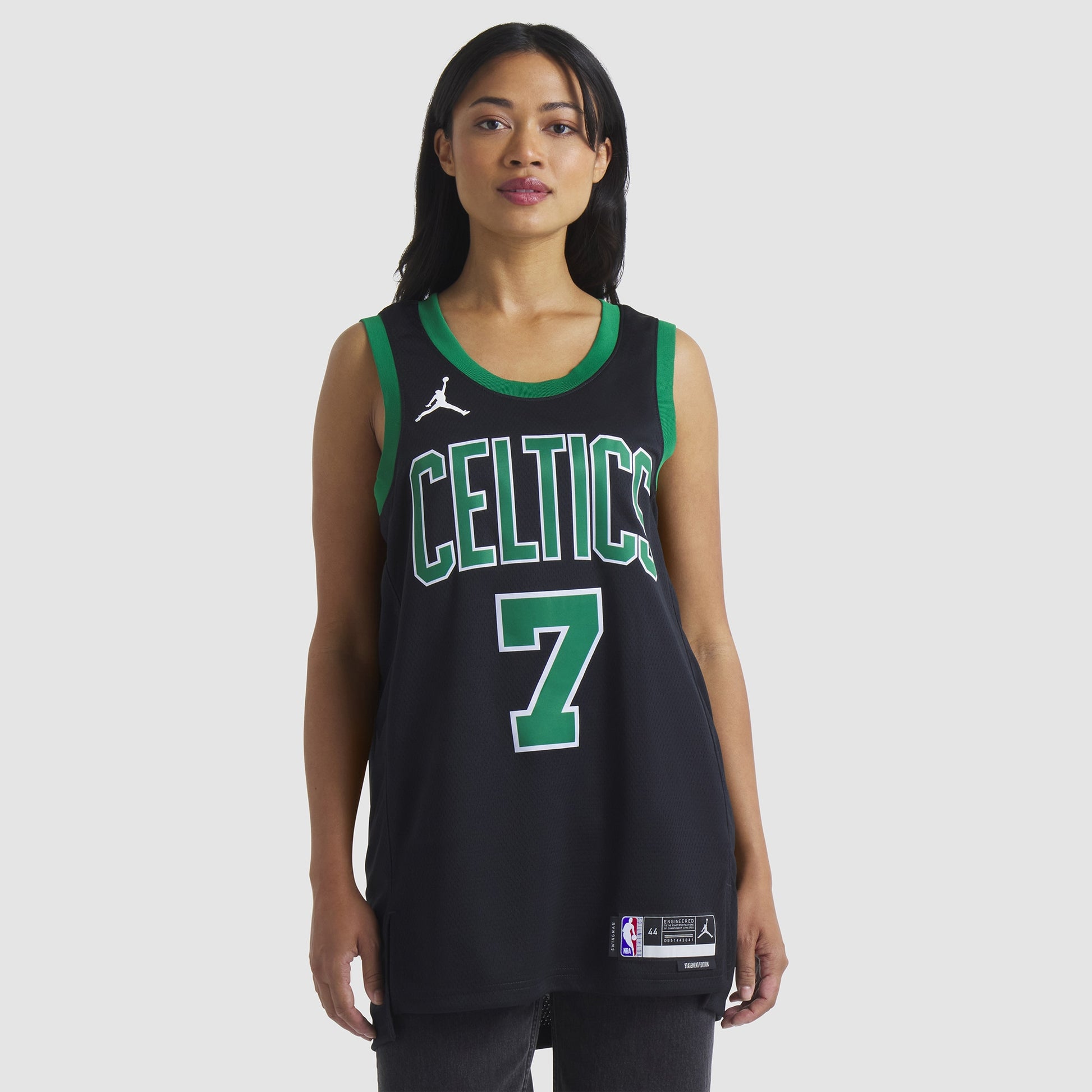 Unisex Boston Celtics Jaylen Brown Jordan Brand Black Swingman Jersey - Statement Edition