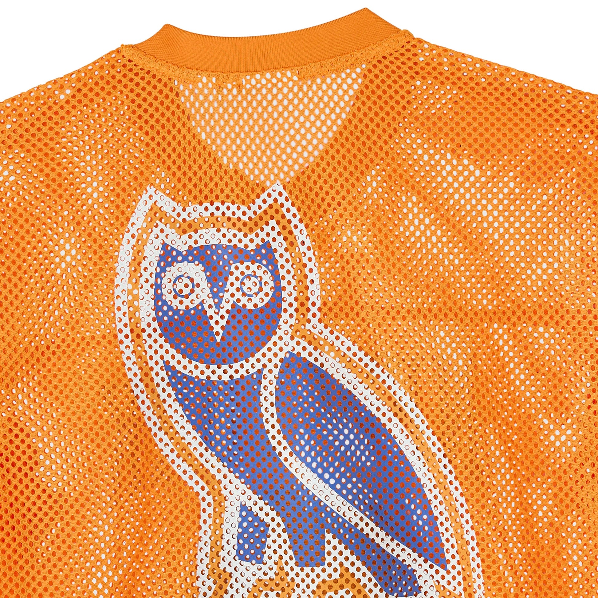 Men's New York Knicks  OVO x NBA Orange Mesh Football Fashion Jersey