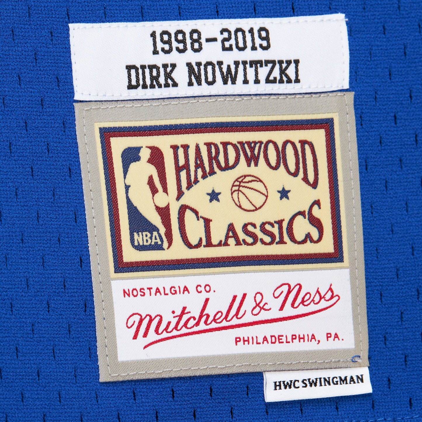 Men's Dallas Mavericks Dirk Nowitzki Royal 1998 Swingman Jersey