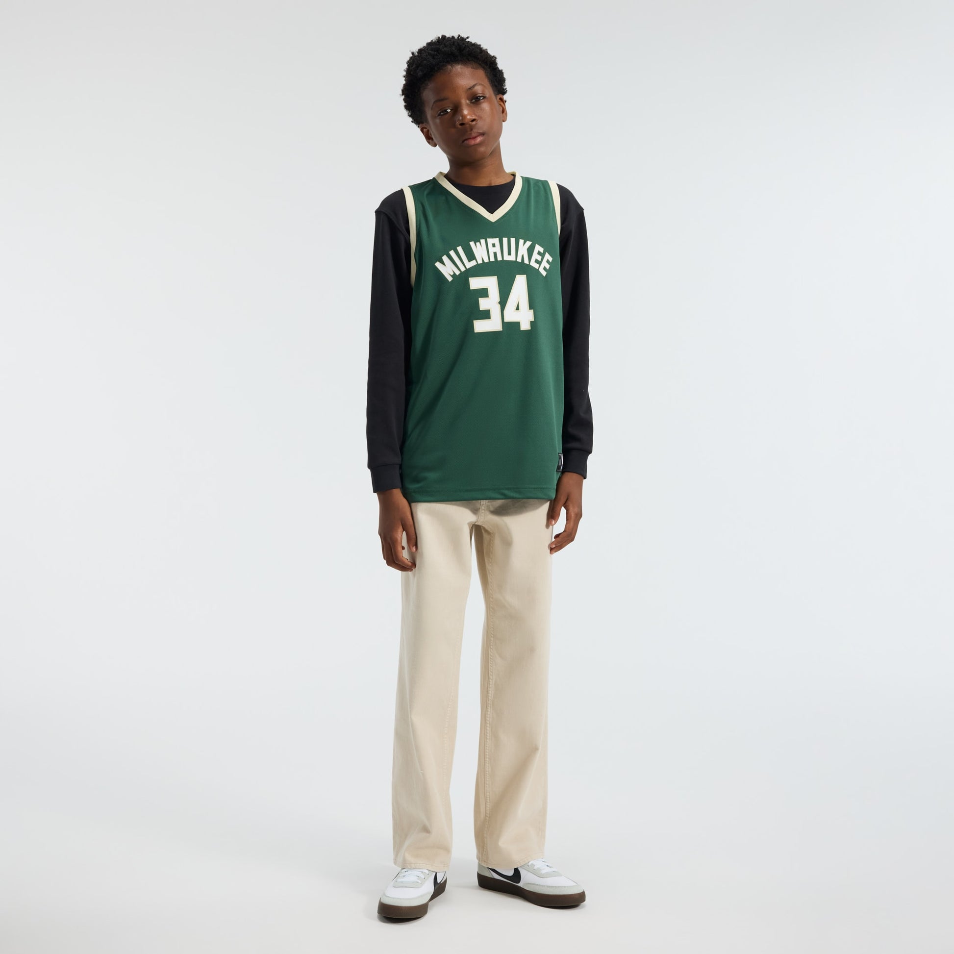 Youth Milwaukee Bucks Giannis Antetokounmpo Fanatics Hunter Green Fast Break Replica Player Jersey - Icon Edition