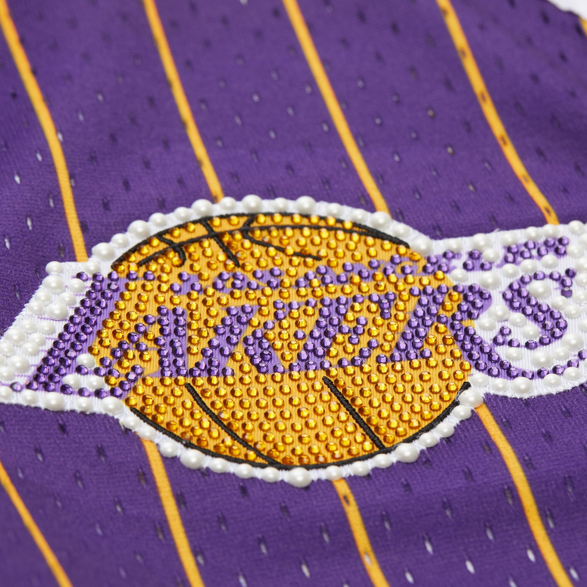 Women's Los Angeles Lakers  Mitchell & Ness x DANNIJO Purple Fashion Baseball Jersey
