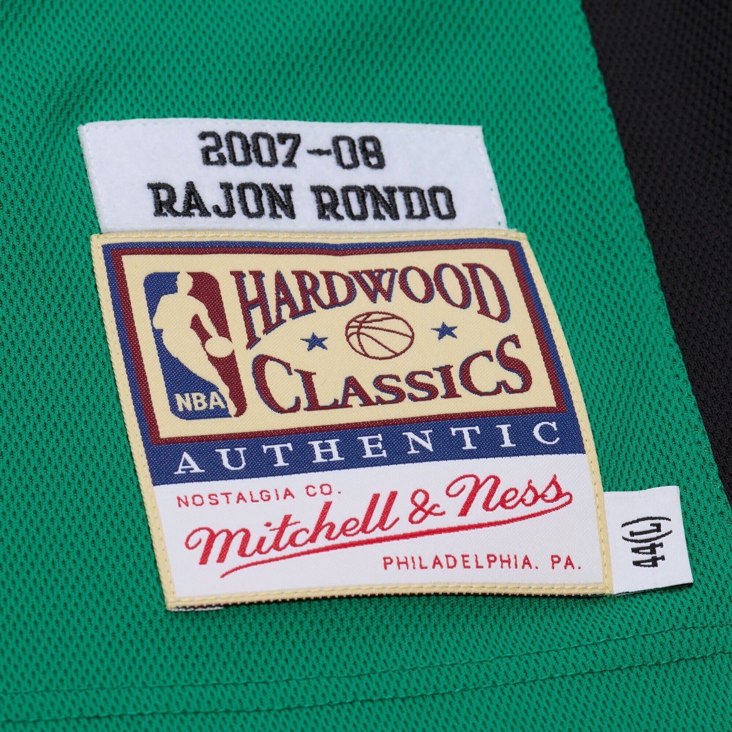 Men's Boston Celtics Rajon Rondo Mitchell & Ness Kelly Green 2007-08 Hardwood Classics Authentic Jersey