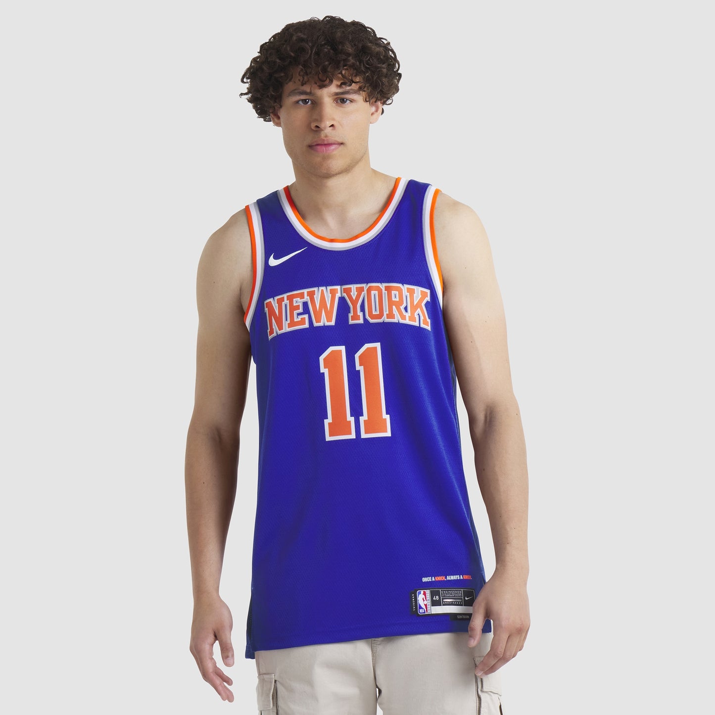 Unisex New York Knicks Jalen Brunson Nike Blue Swingman Jersey - Icon Edition
