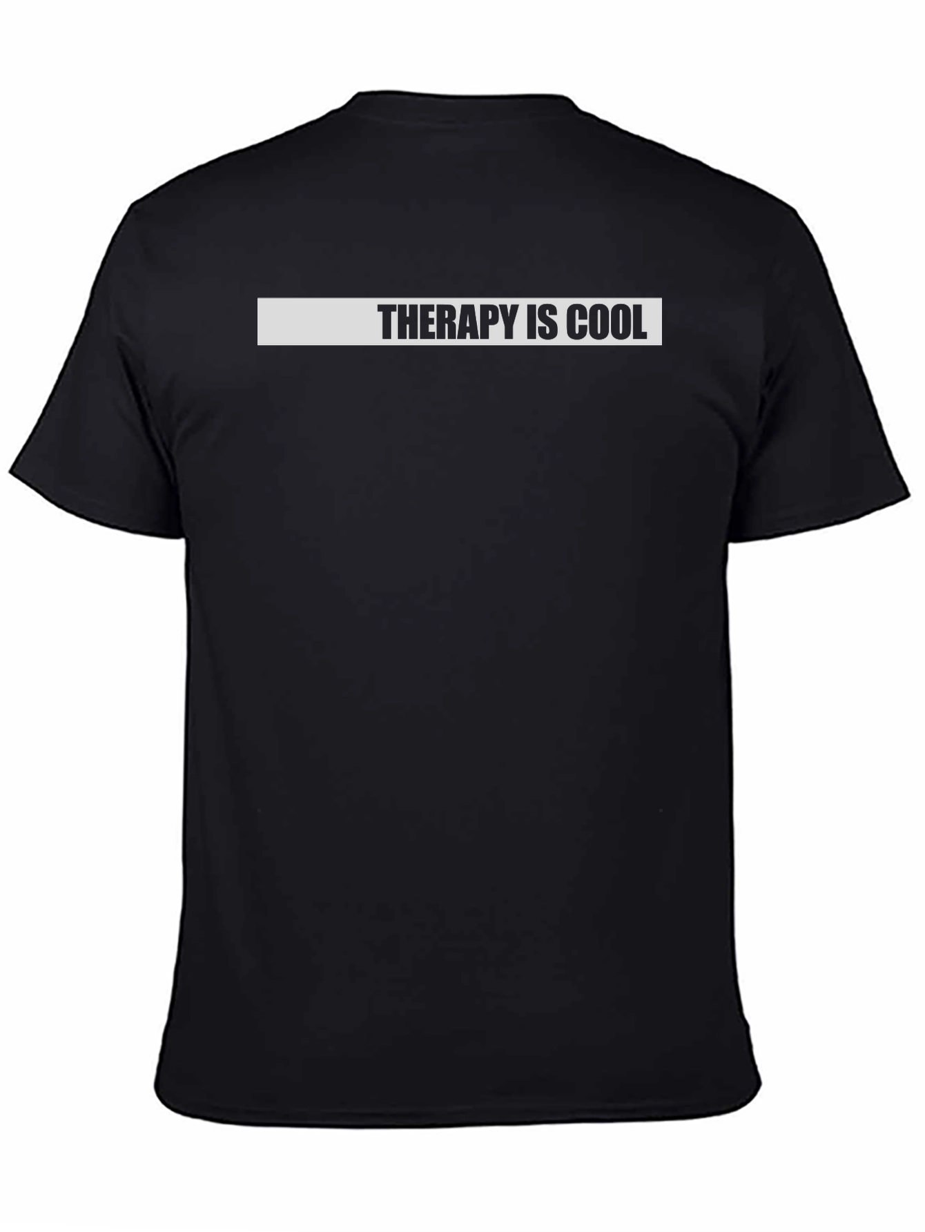 Therapy is Cool Black Graphic Tee