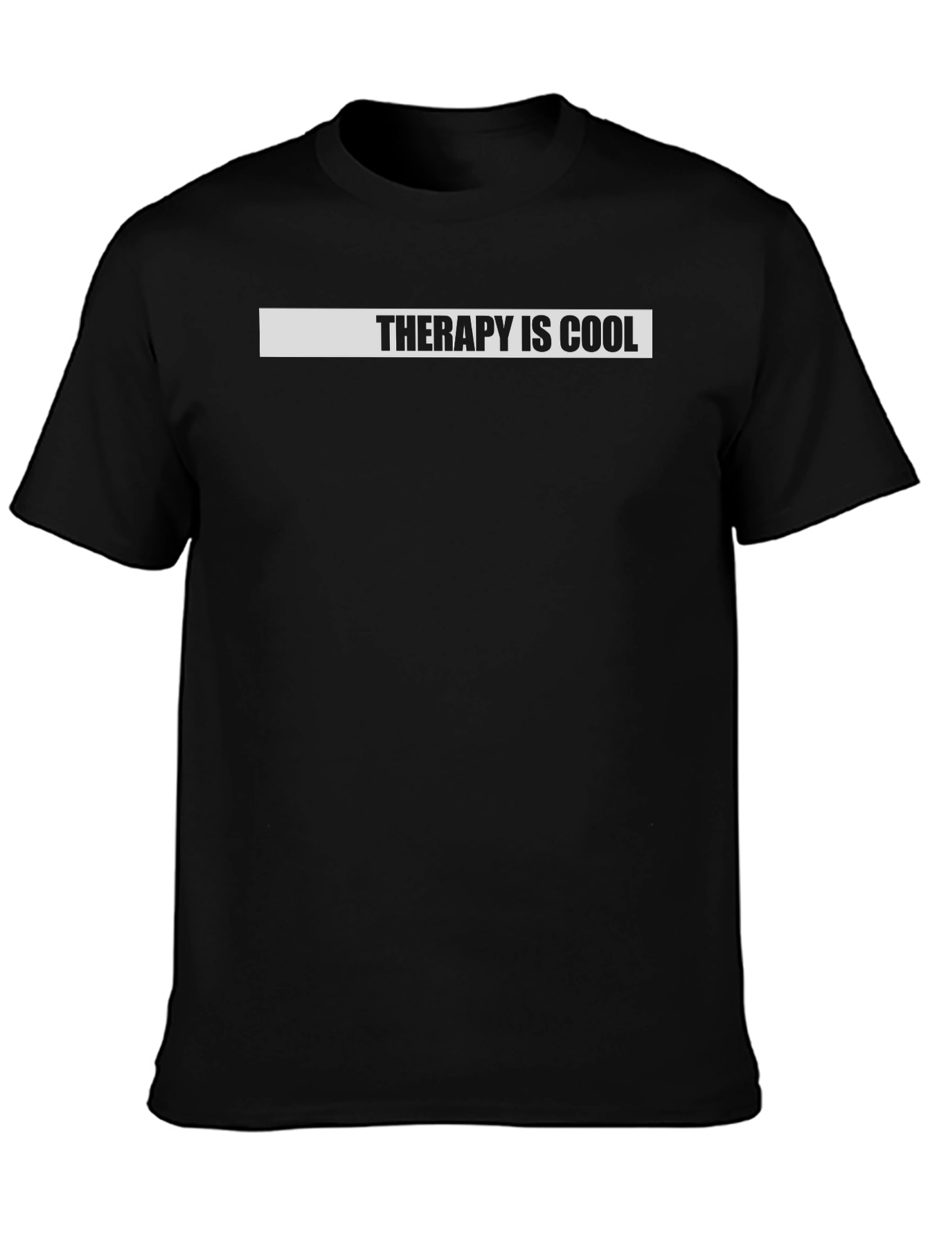 Therapy is Cool Black Graphic Tee