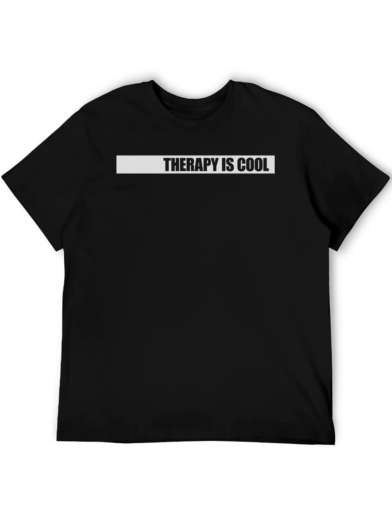 Therapy is Cool Black Graphic Tee