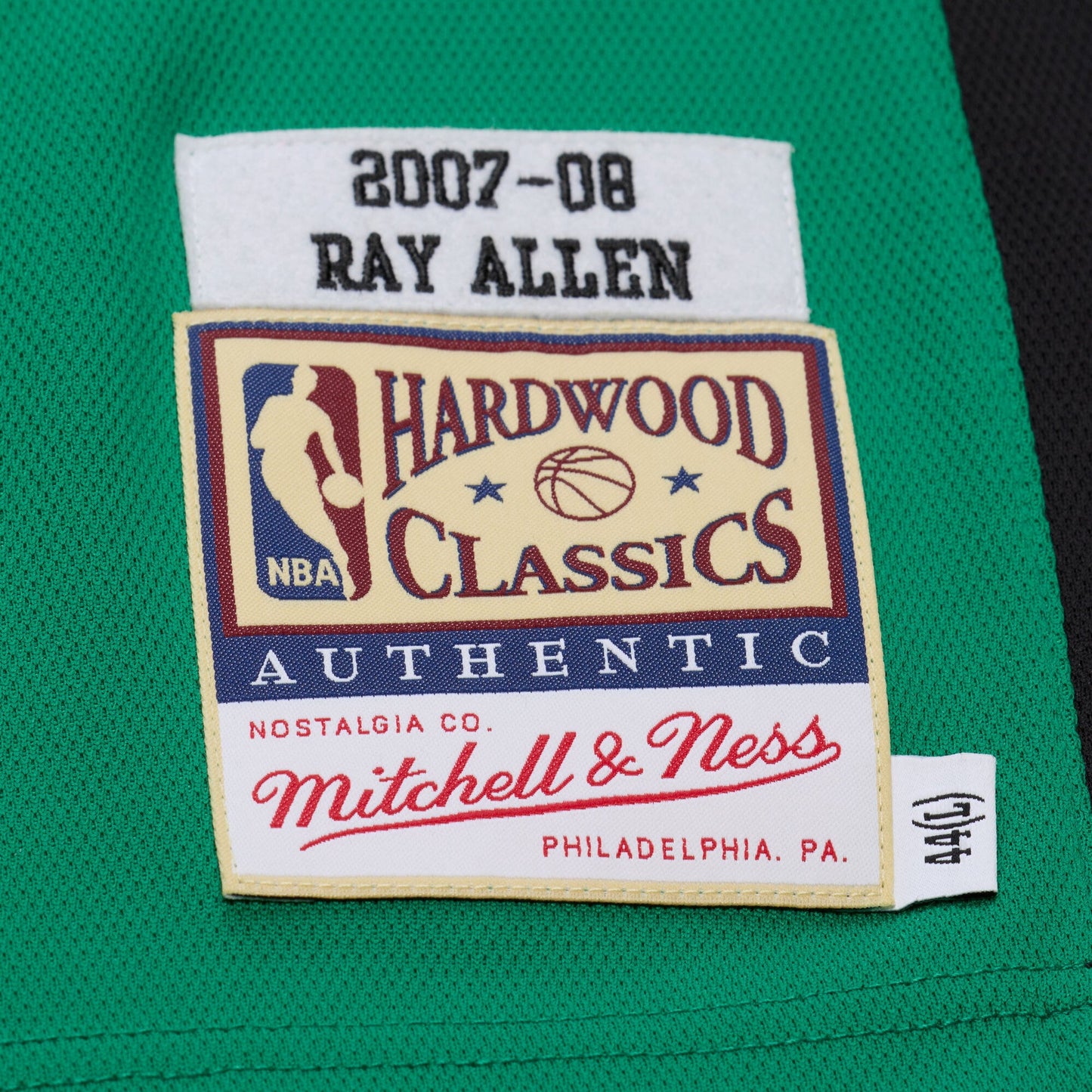 Men's Boston Celtics Ray Allen Mitchell & Ness Kelly Green 2007-08 Hardwood Classics Authentic Jersey