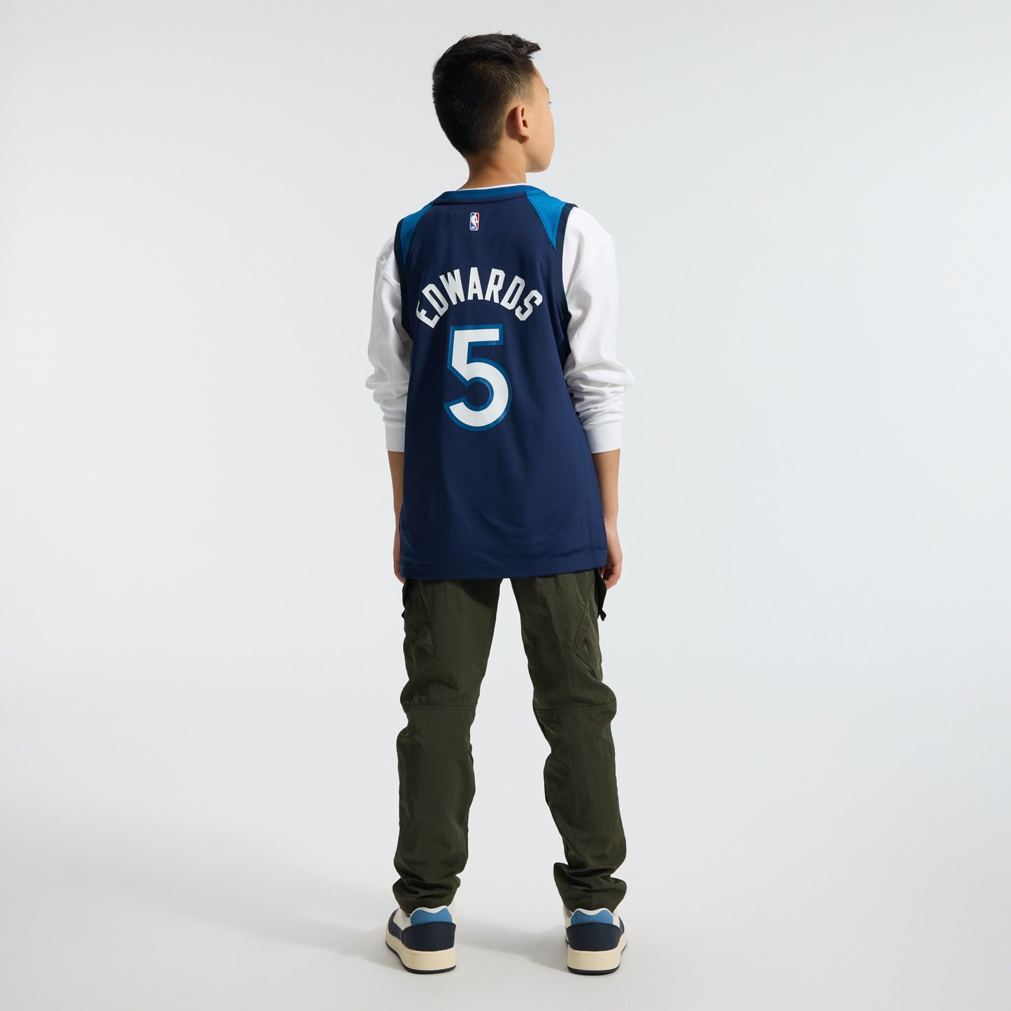 Youth Minnesota Timberwolves Anthony Edwards Fanatics Navy Fast Break Replica Player Jersey - Icon Edition
