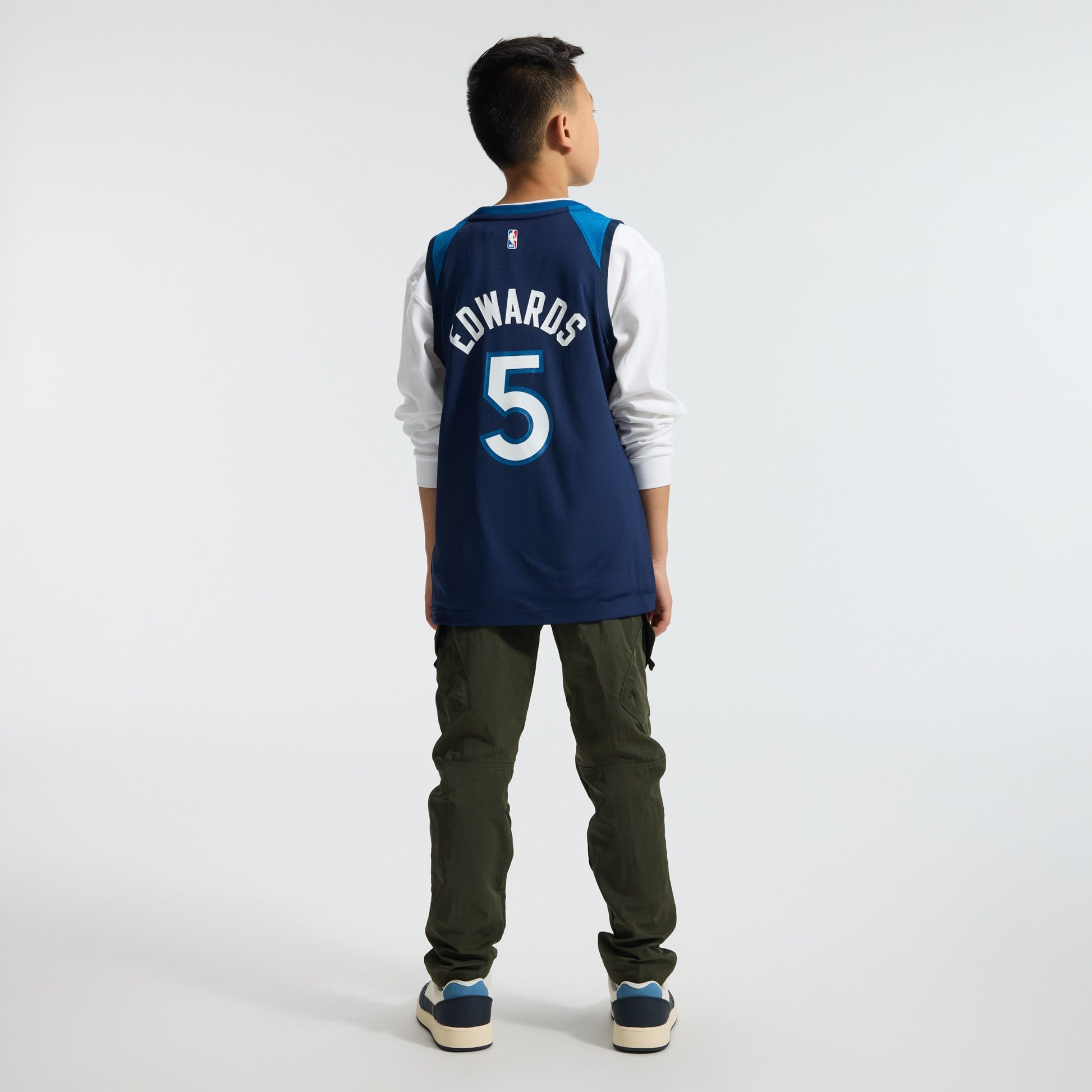 Youth Minnesota Timberwolves Anthony Edwards Fanatics Navy Fast Break Replica Player Jersey - Icon Edition