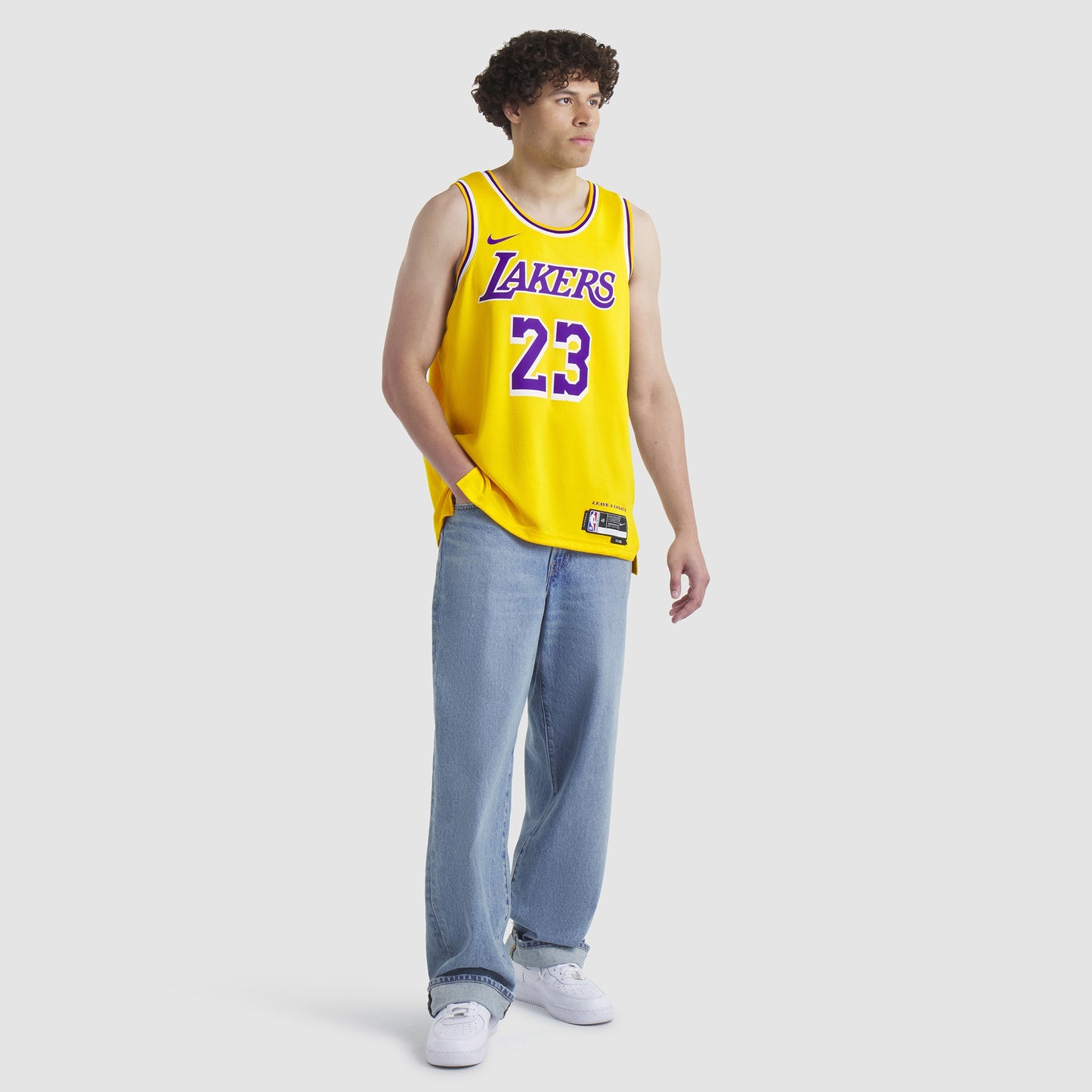 Unisex Los Angeles Lakers LeBron James Nike Gold Swingman Jersey - Icon Edition