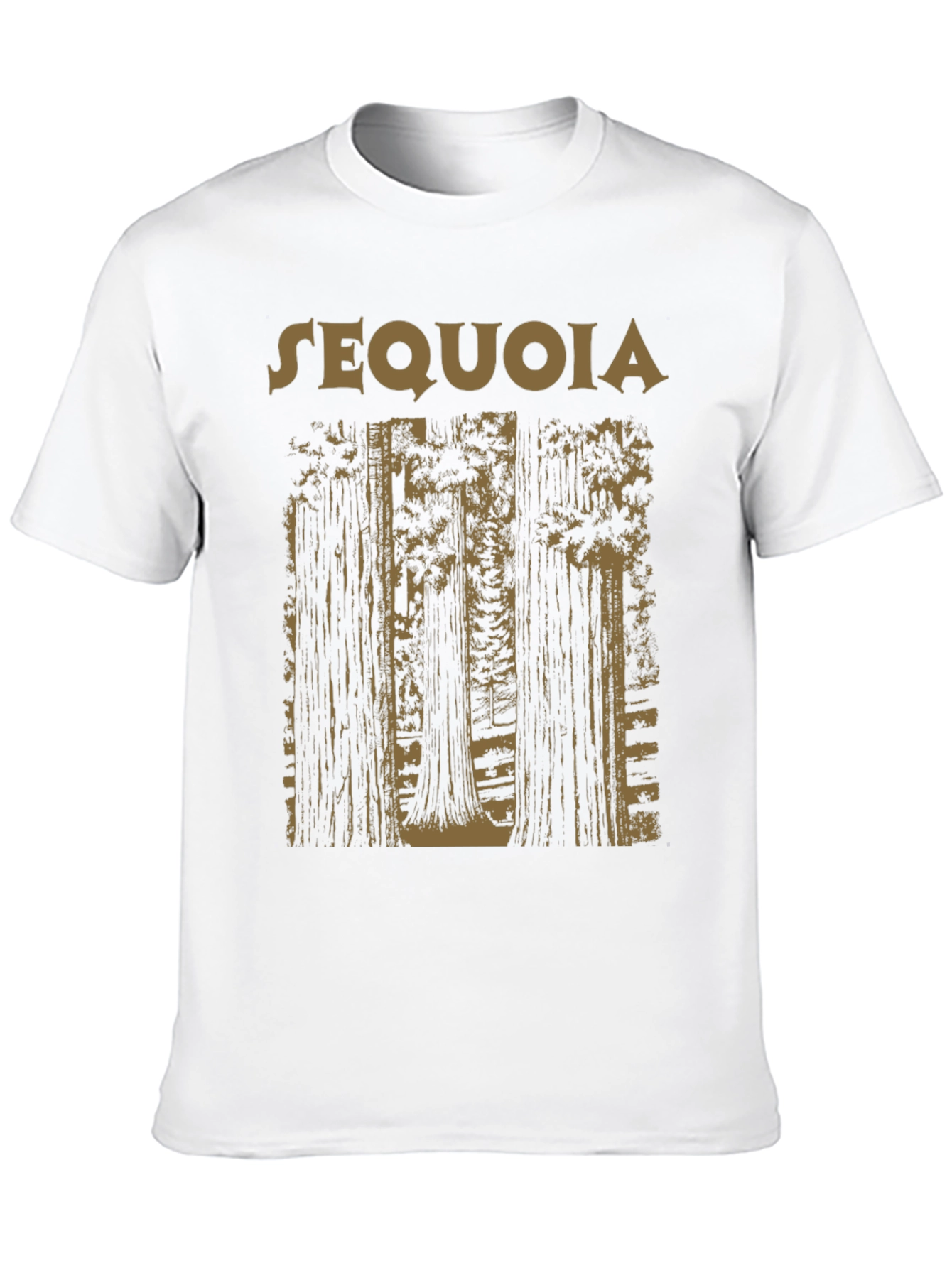 Sequoia Forest Graphic Tee - Black Cotton T-Shirt