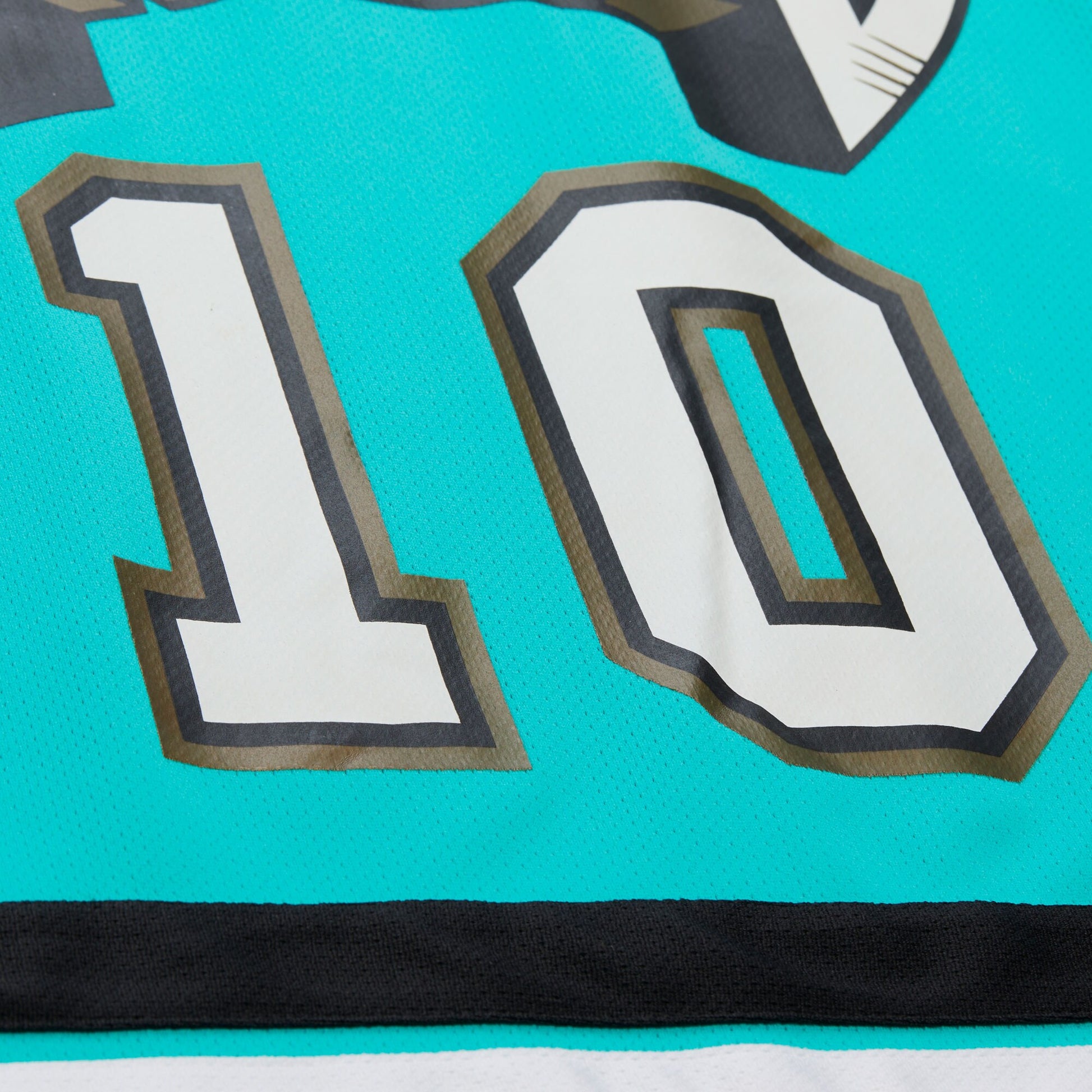 Unisex Vancouver Grizzlies Mike Bibby Mitchell & Ness Turquoise Maxxed Out Fashion Hockey Jersey