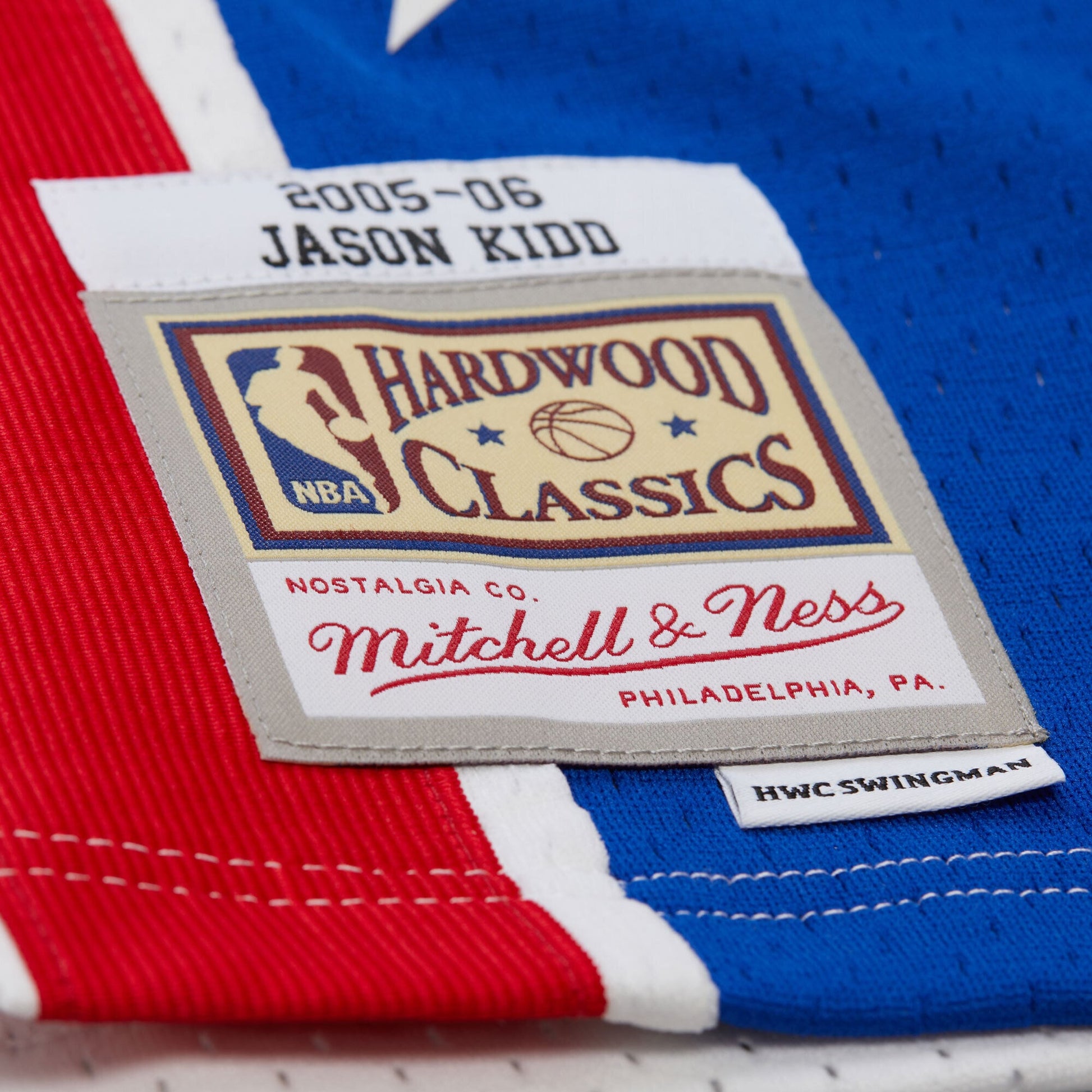 Men's New Jersey Nets Jason Kidd Mitchell & Ness White 2005/06 Hardwood Classics Swingman Jersey