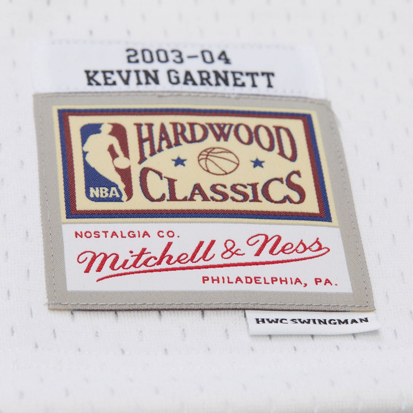 Men's Minnesota Timberwolves Kevin Garnett Mitchell & Ness White Hardwood Classics Swingman Jersey