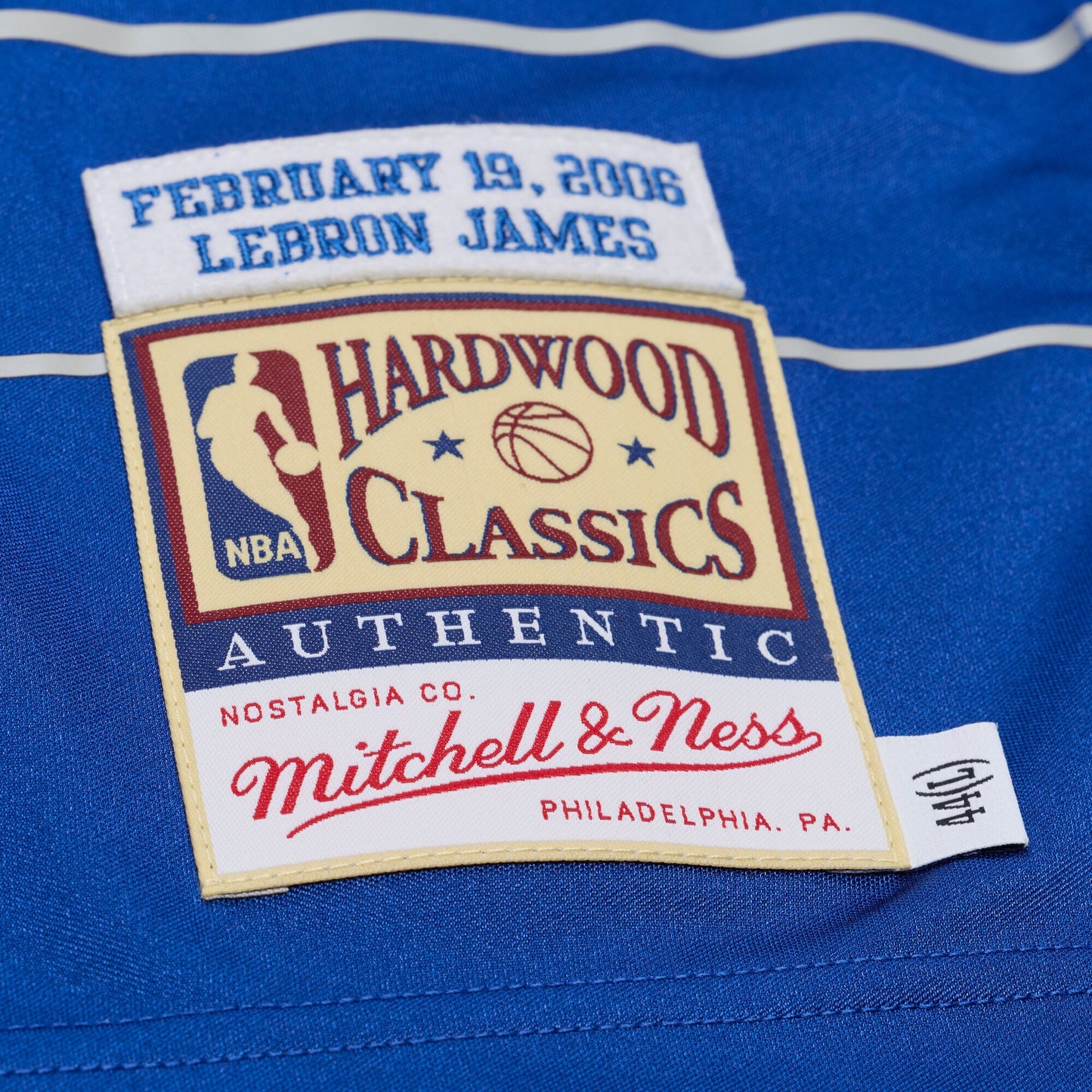 Men's 2006 NBA All-Star Game LeBron James Mitchell & Ness White/Blue Authentic Jersey