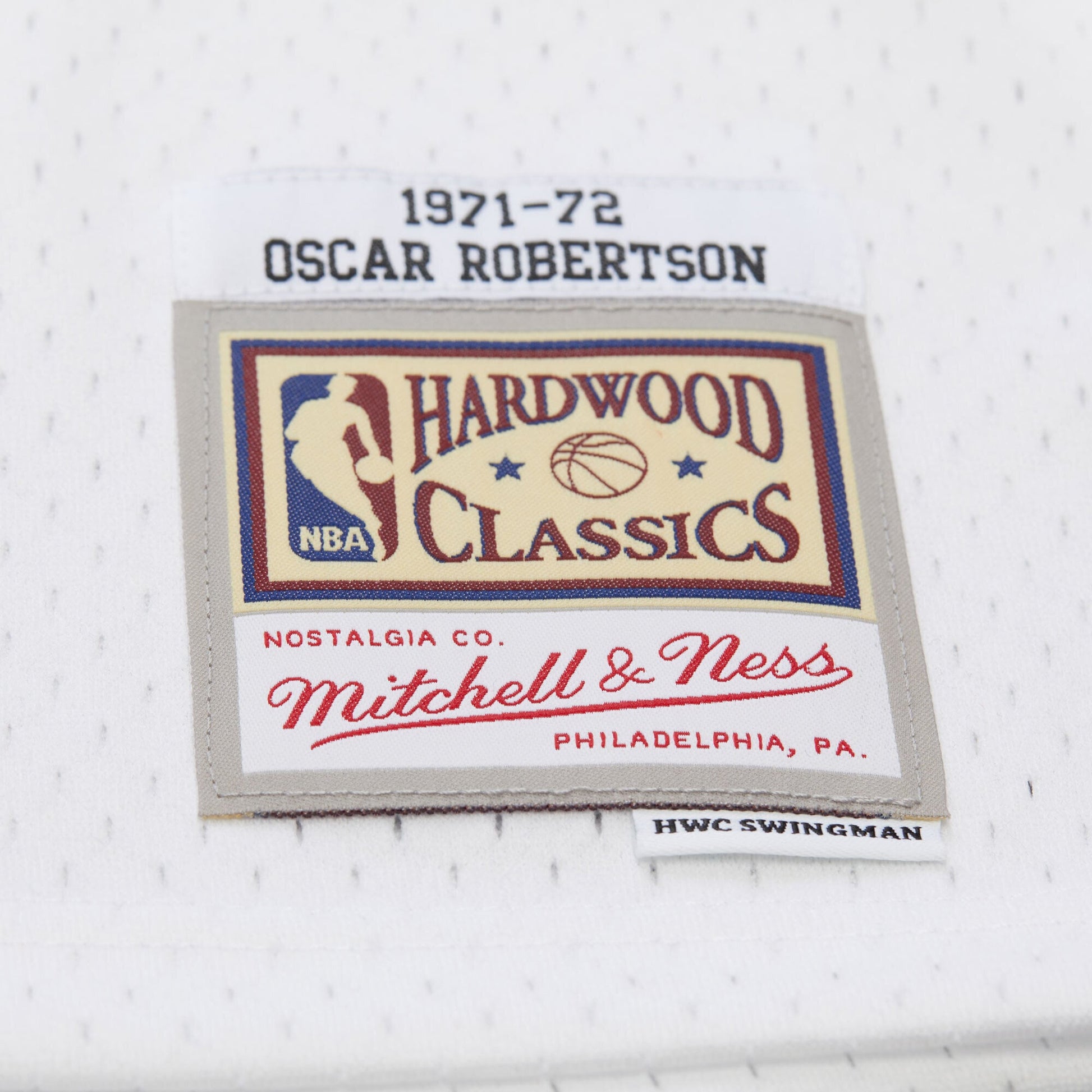 Men's Milwaukee Bucks Oscar Robertson Mitchell & Ness White Hardwood Classics Swingman Jersey